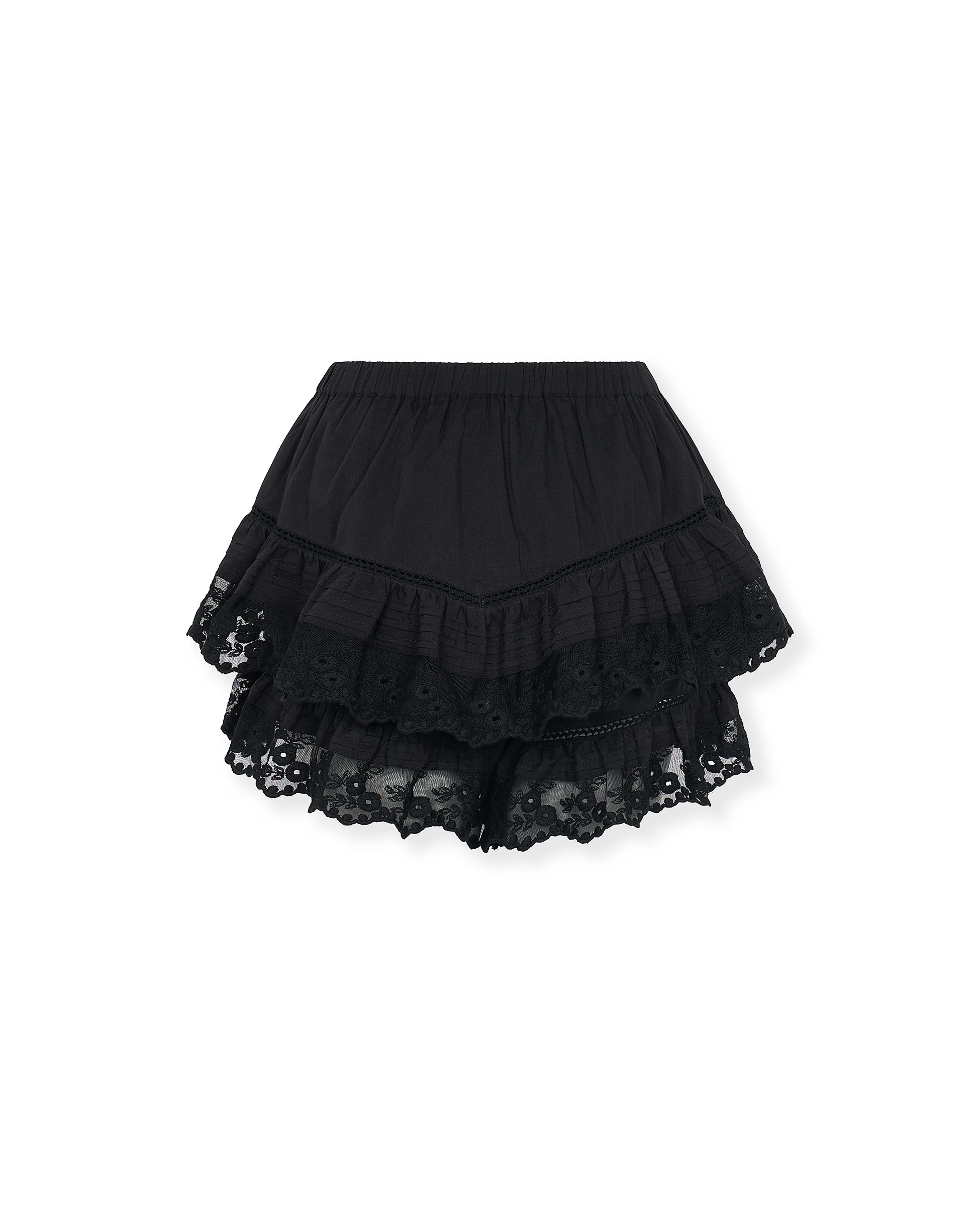 ISABELLA | Black Cotton Shorts - Image 6