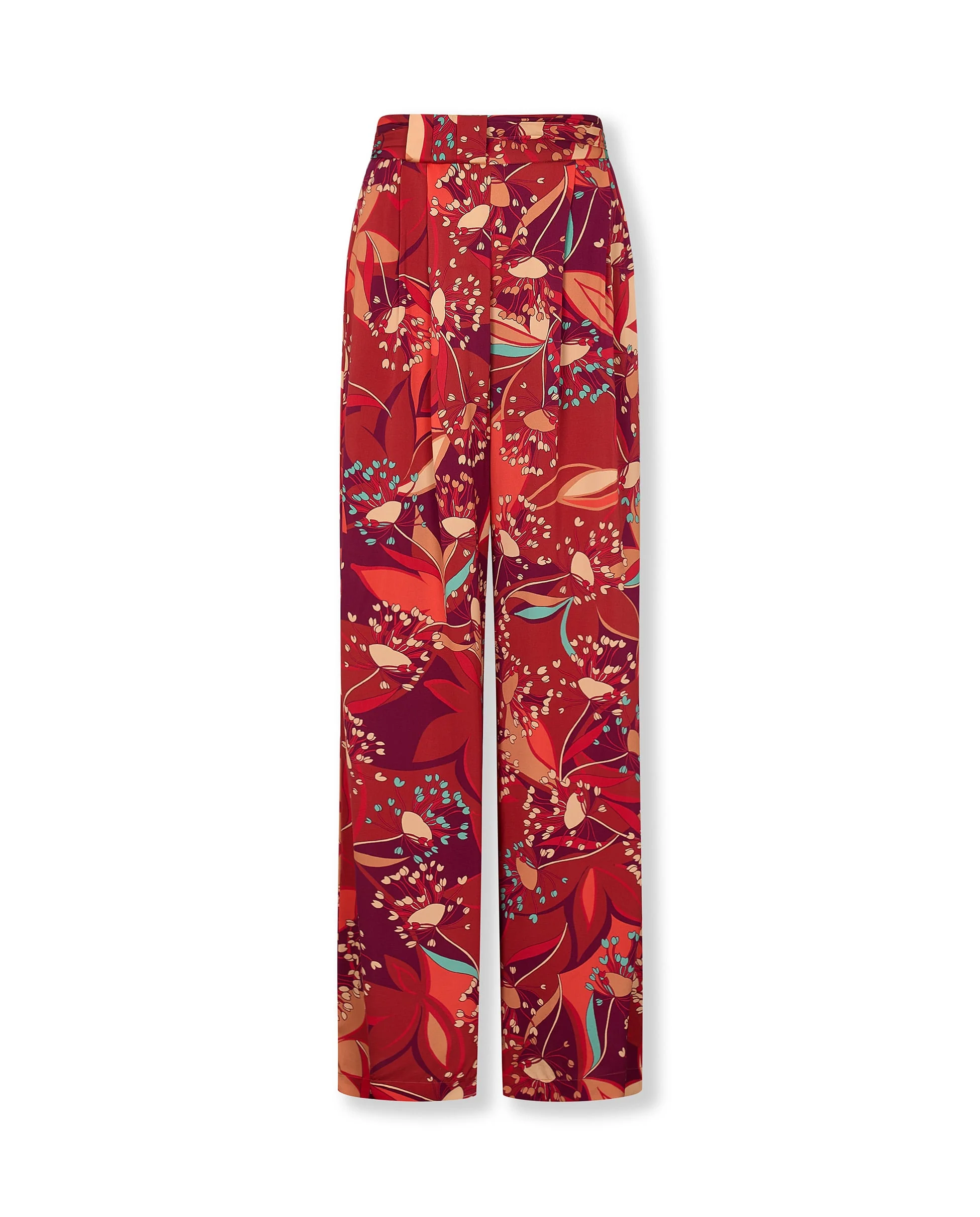 JOHANA | Red Floral Trousers - Image 6