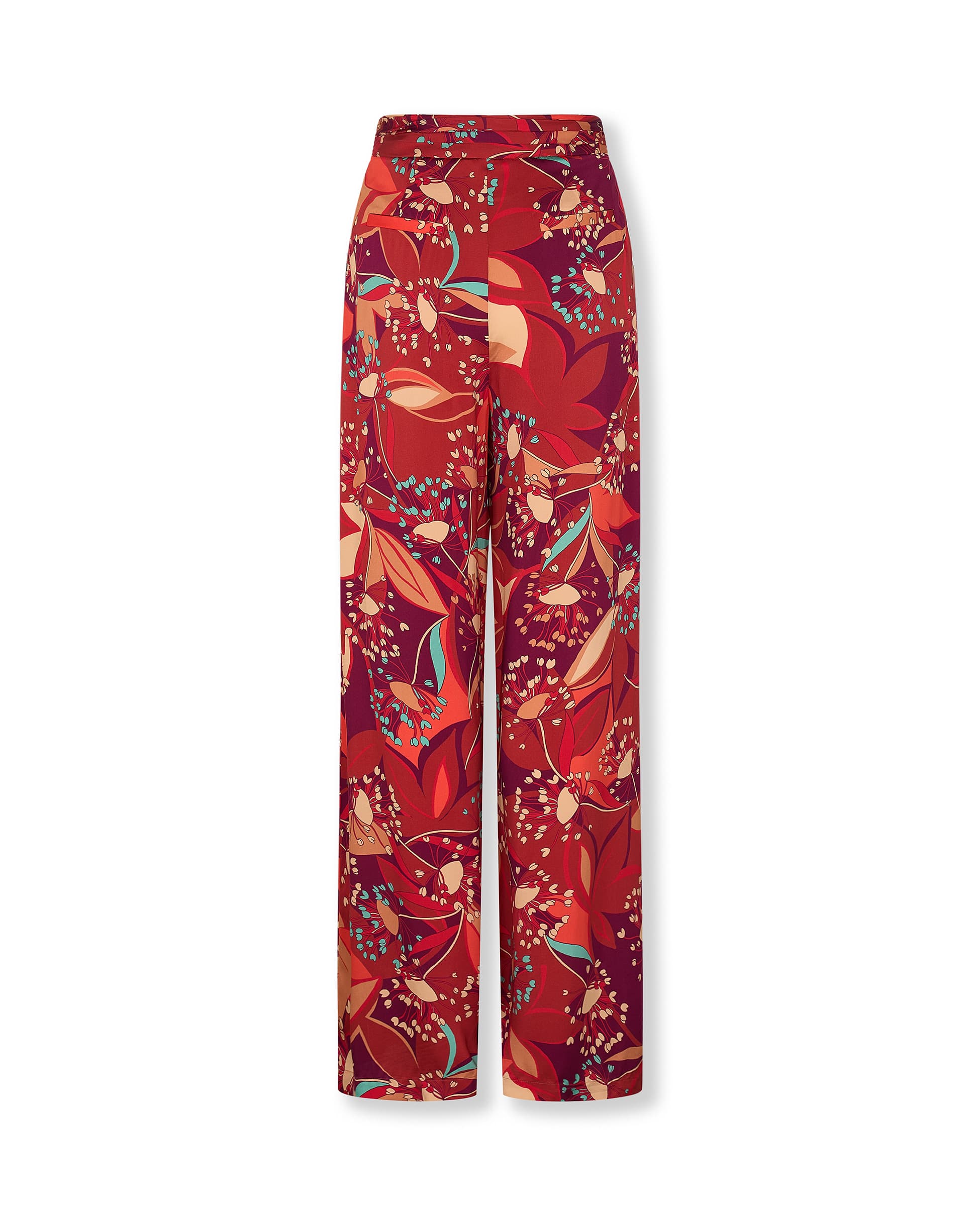 JOHANA | Red Floral Trousers - Image 7