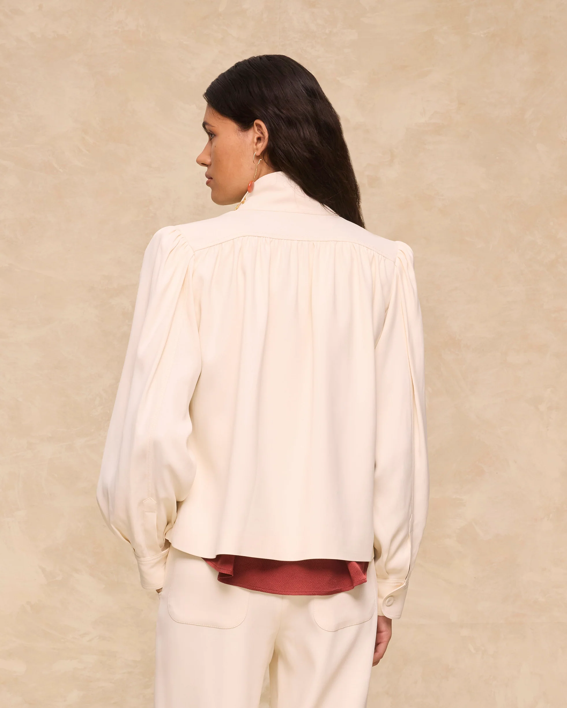 LEMON | Ecru High-Neck Jacket - Image 5