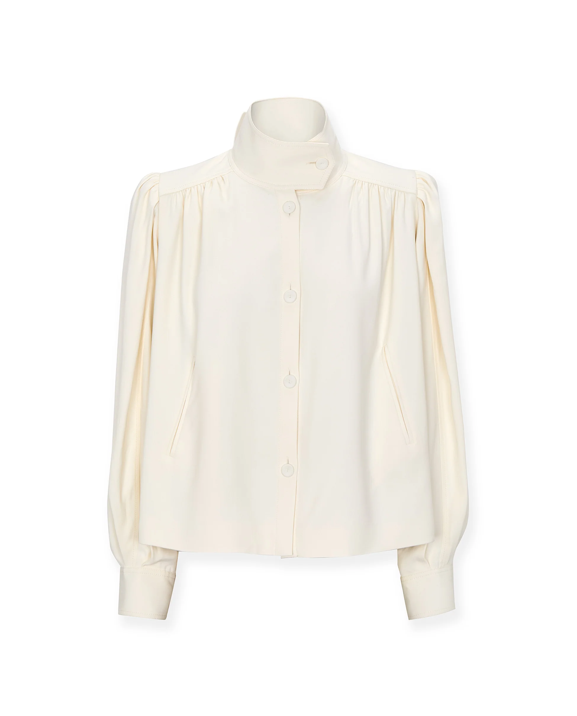 LEMON | Ecru High-Neck Jacket - Image 6