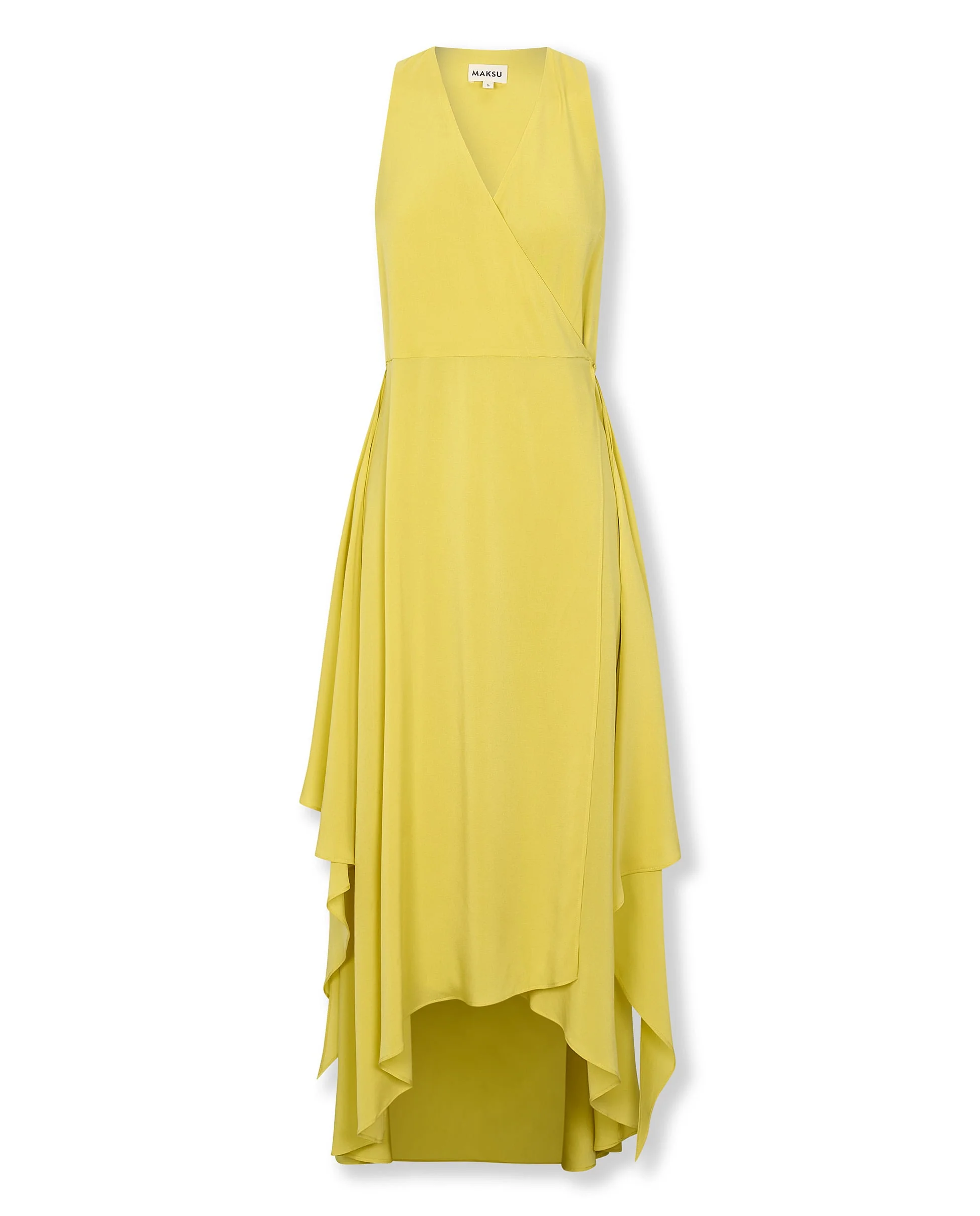 LEOPOLDA | 100% Silk Yellow Midi Dress - Image 6