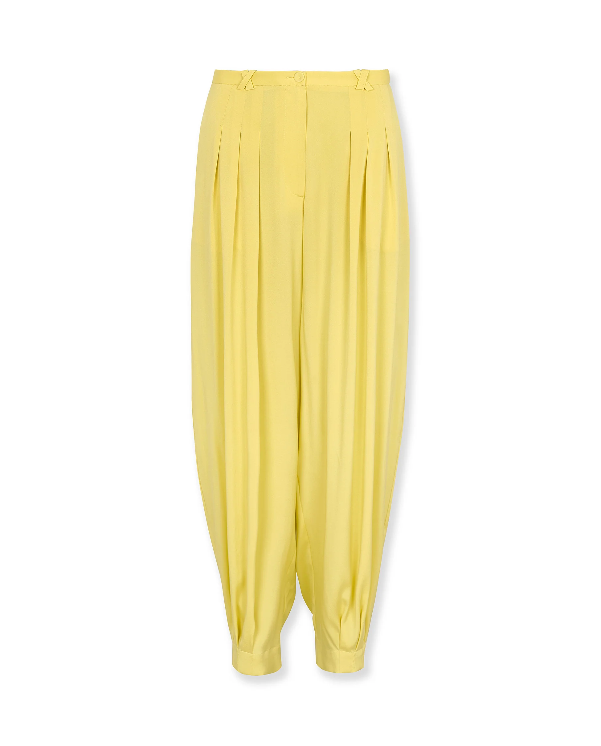 LEOPOLDA | 100% Silk Yellow Trousers - Image 5