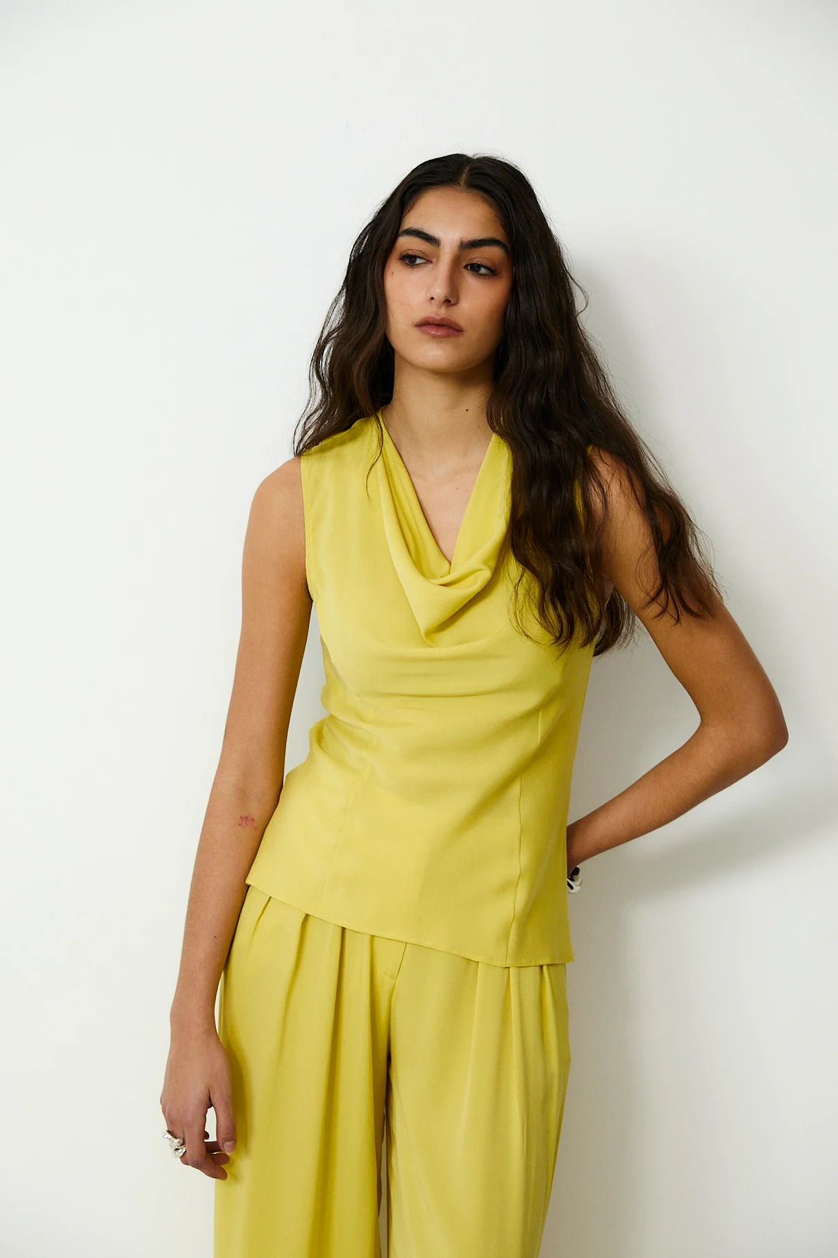 LEOPOLDA | 100% Silk Yellow Top - Image 4