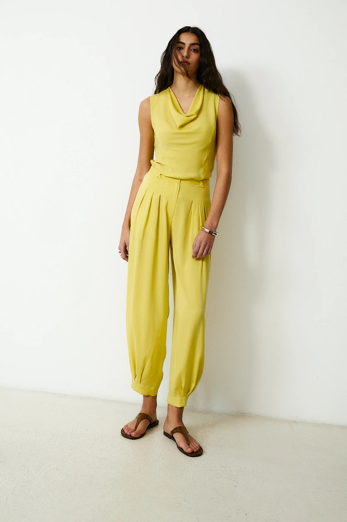 LEOPOLDA | 100% Silk Yellow Top - Image 5