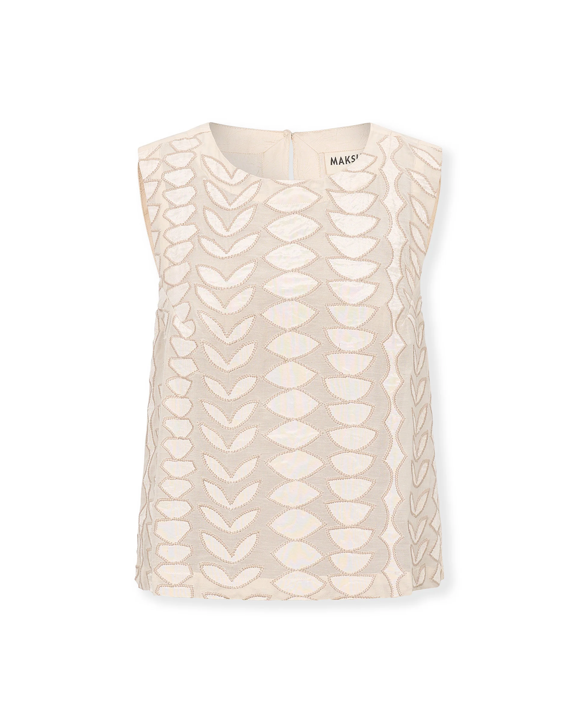 LOUISE | Ecru Cotton Top with Hand Embroidery - Image 6