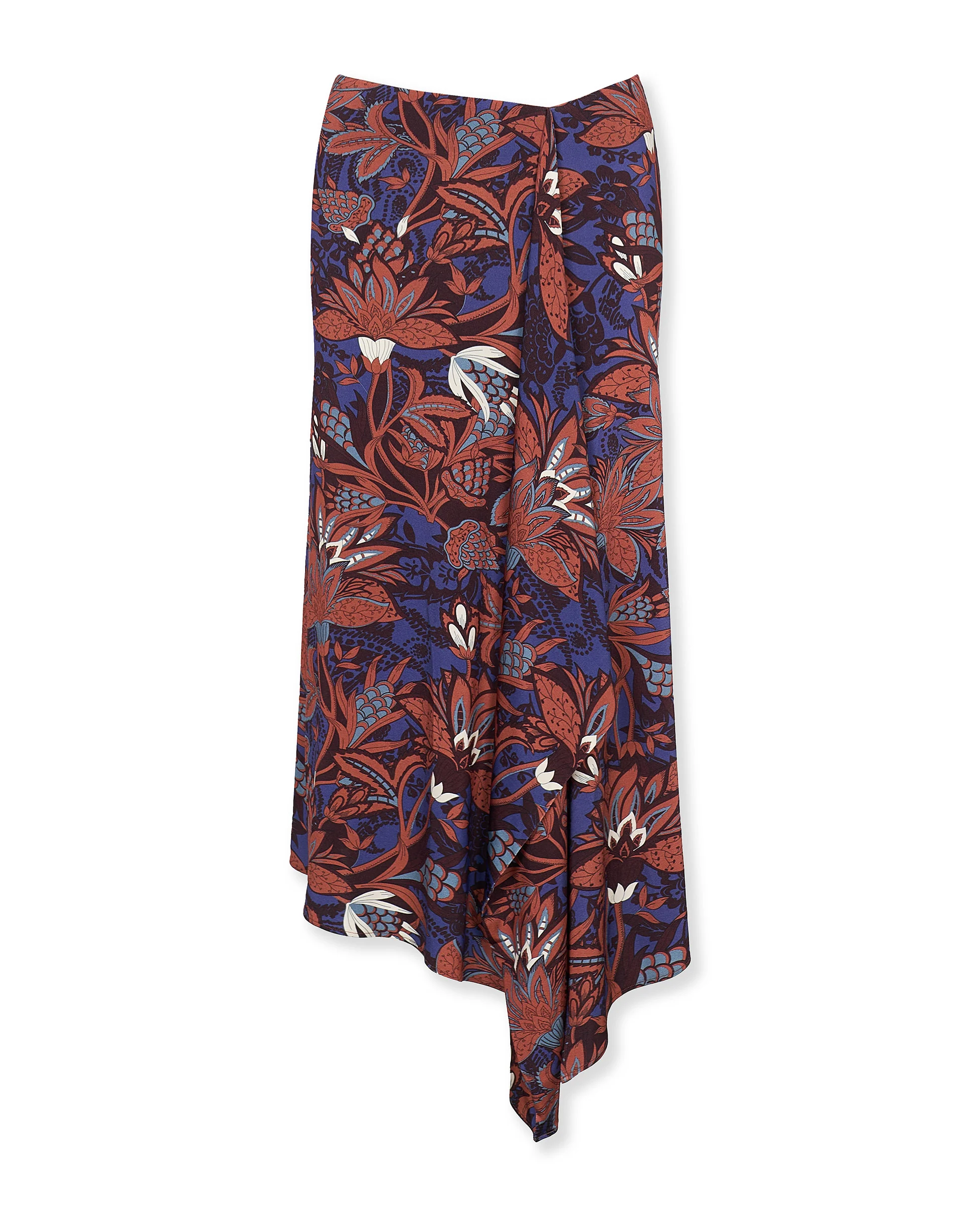 LUCY | Brown Printed Midi Skirt - Image 5