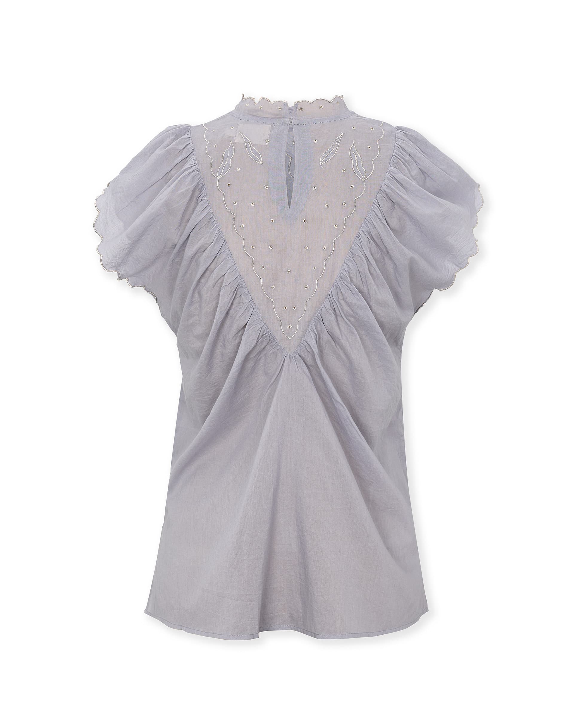 LUKA | Light Blue Cotton Blouse - Image 6