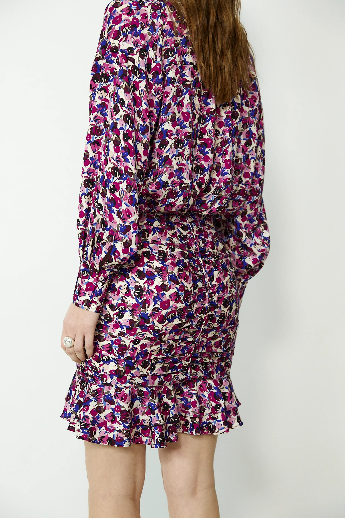 MARIETA | Magenta Abstract Floral Skirt - Image 4