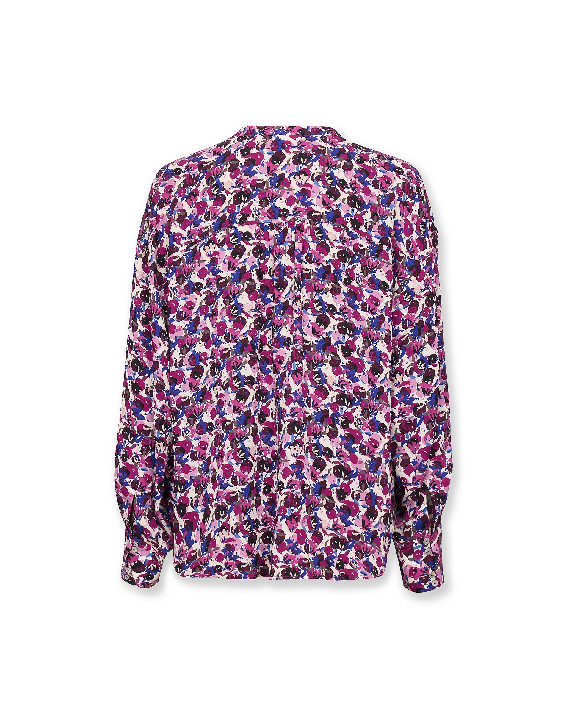 MARIETA | Magenta Abstract Floral Blouse - Image 7