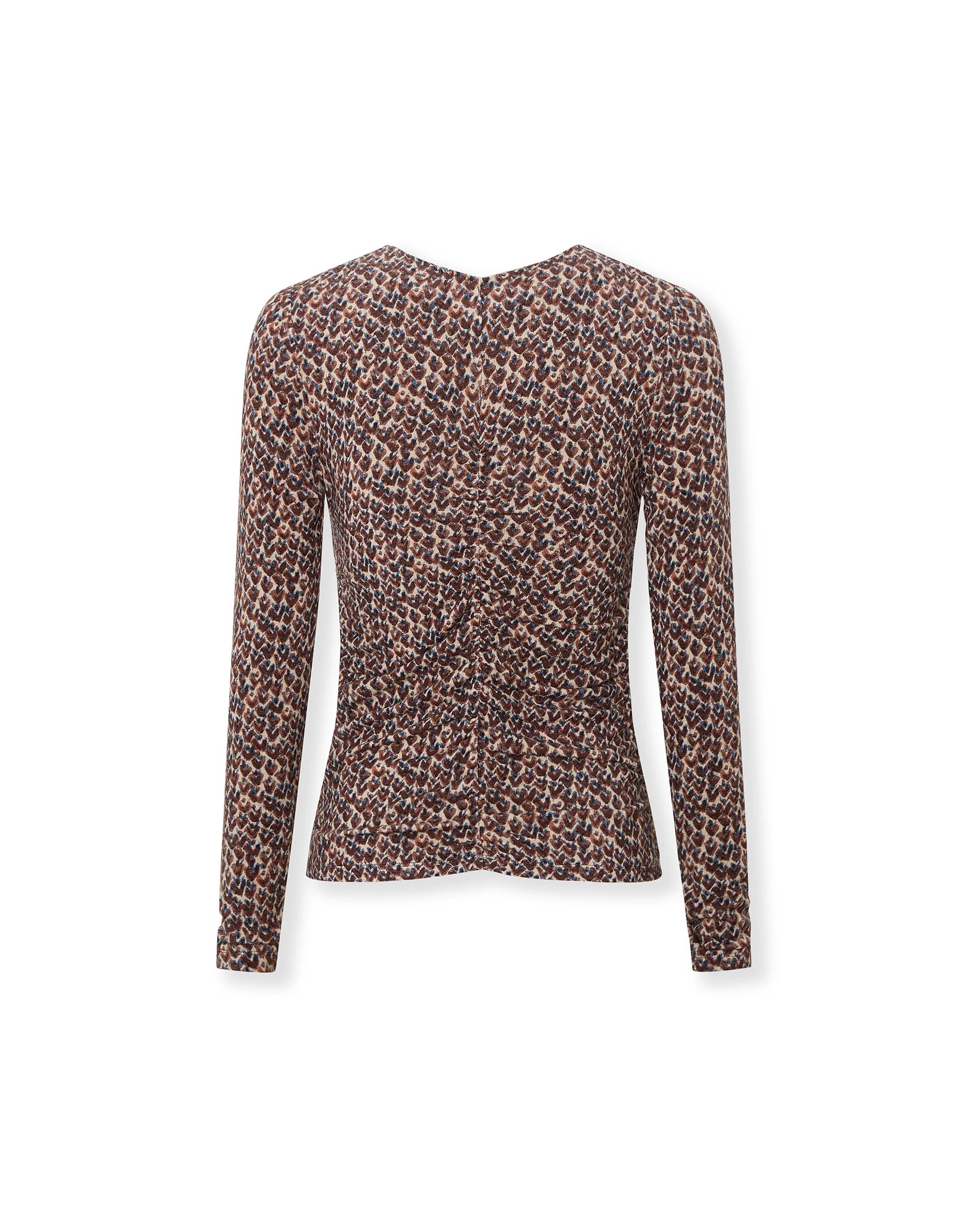 MARISSA | Rust Multi Print Jersey Top - Image 7