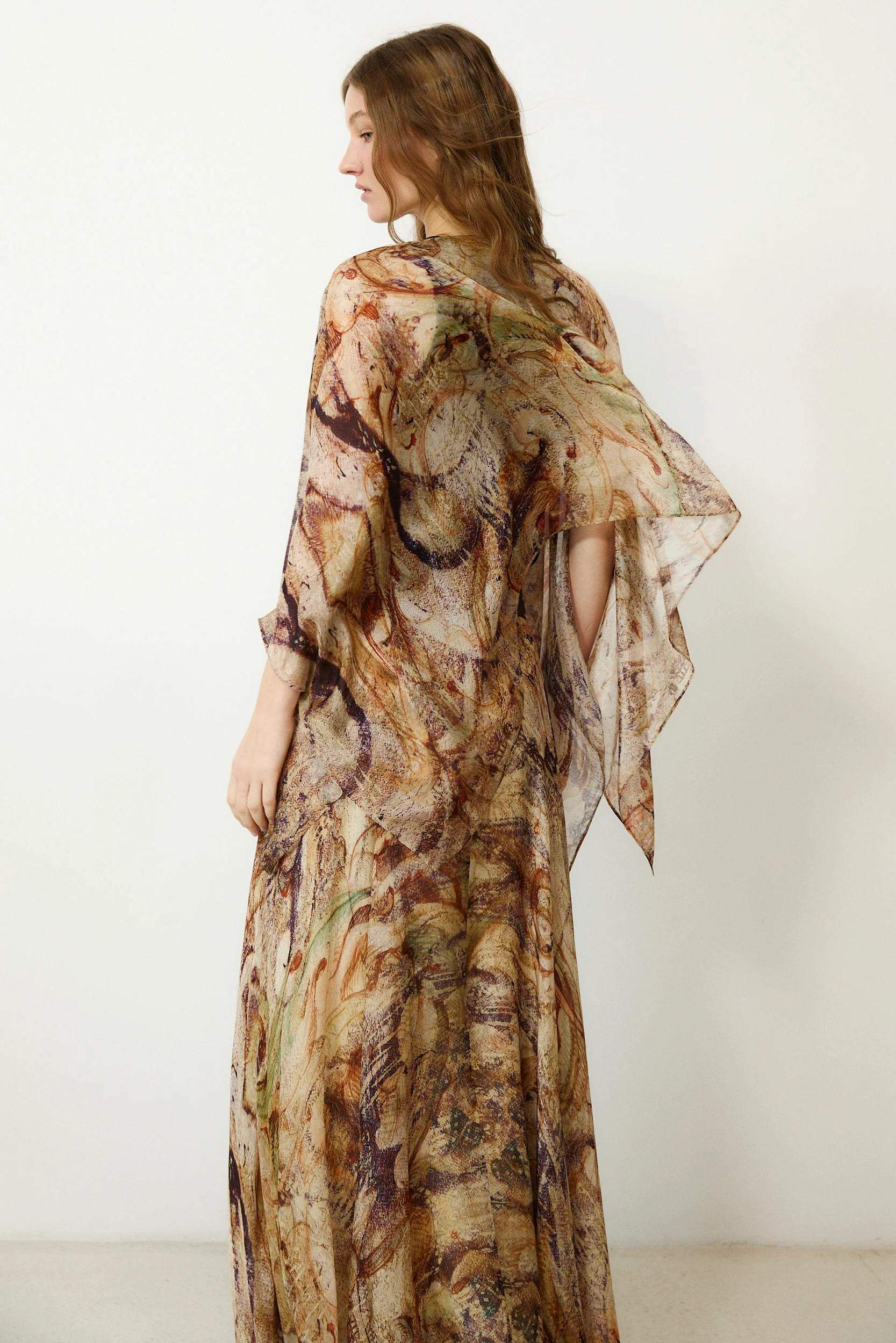 MARSIGLIA | Silk Cape with Digital Print - Image 3