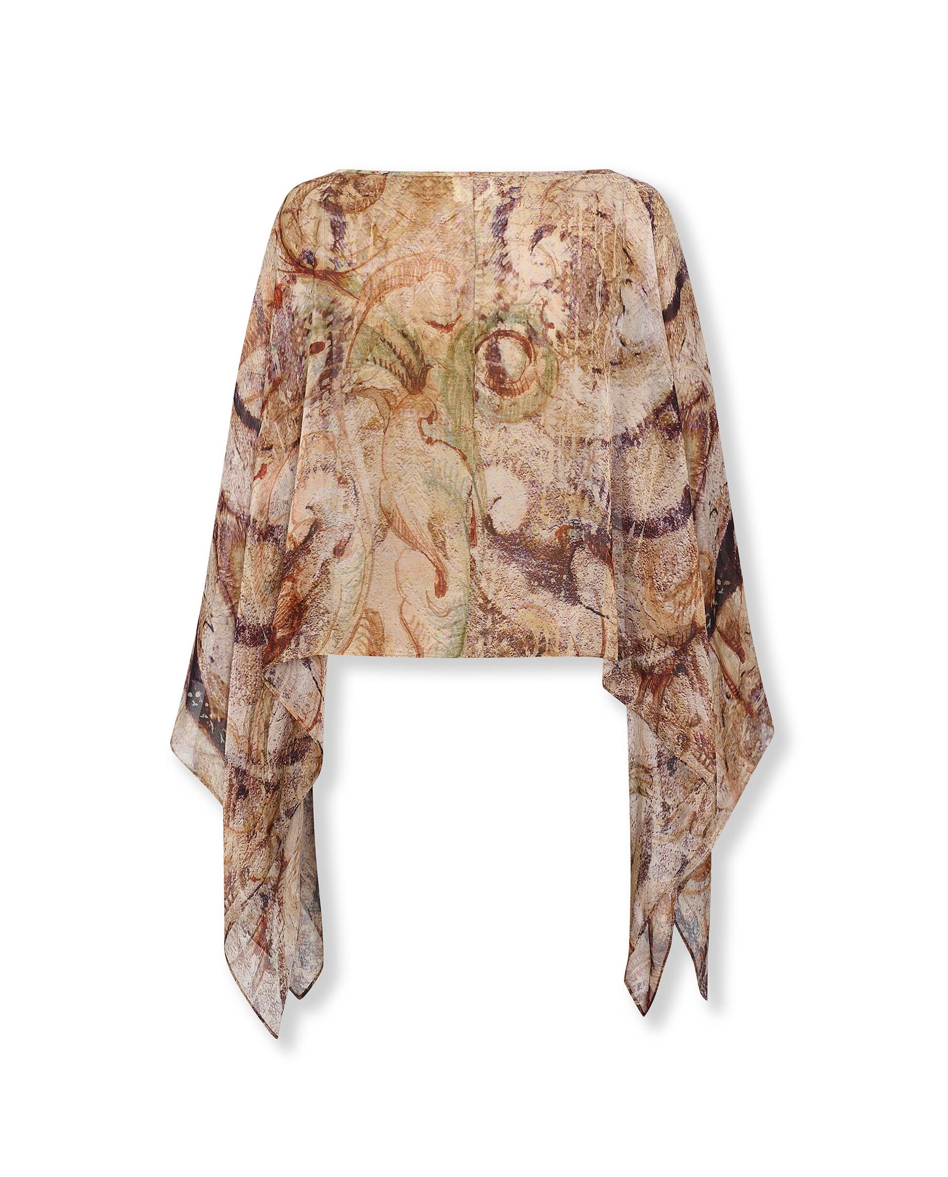 MARSIGLIA | Silk Cape with Digital Print - Image 6