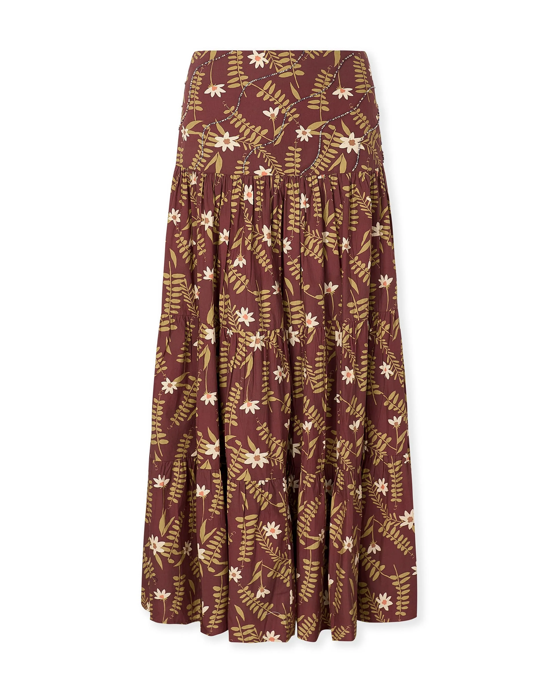 MARY | Printed Cotton Long Skirt - Image 6