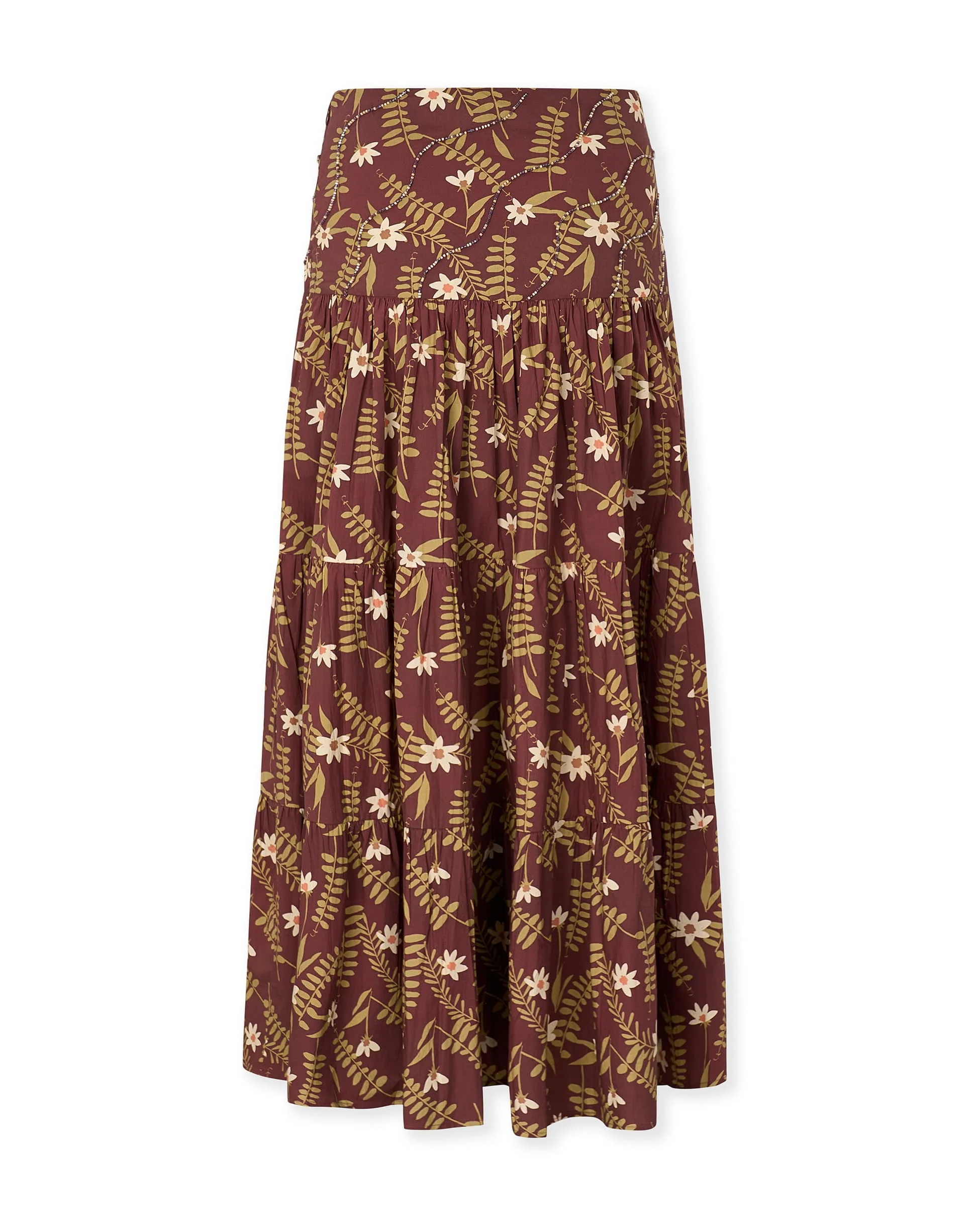MARY | Printed Cotton Long Skirt - Image 7