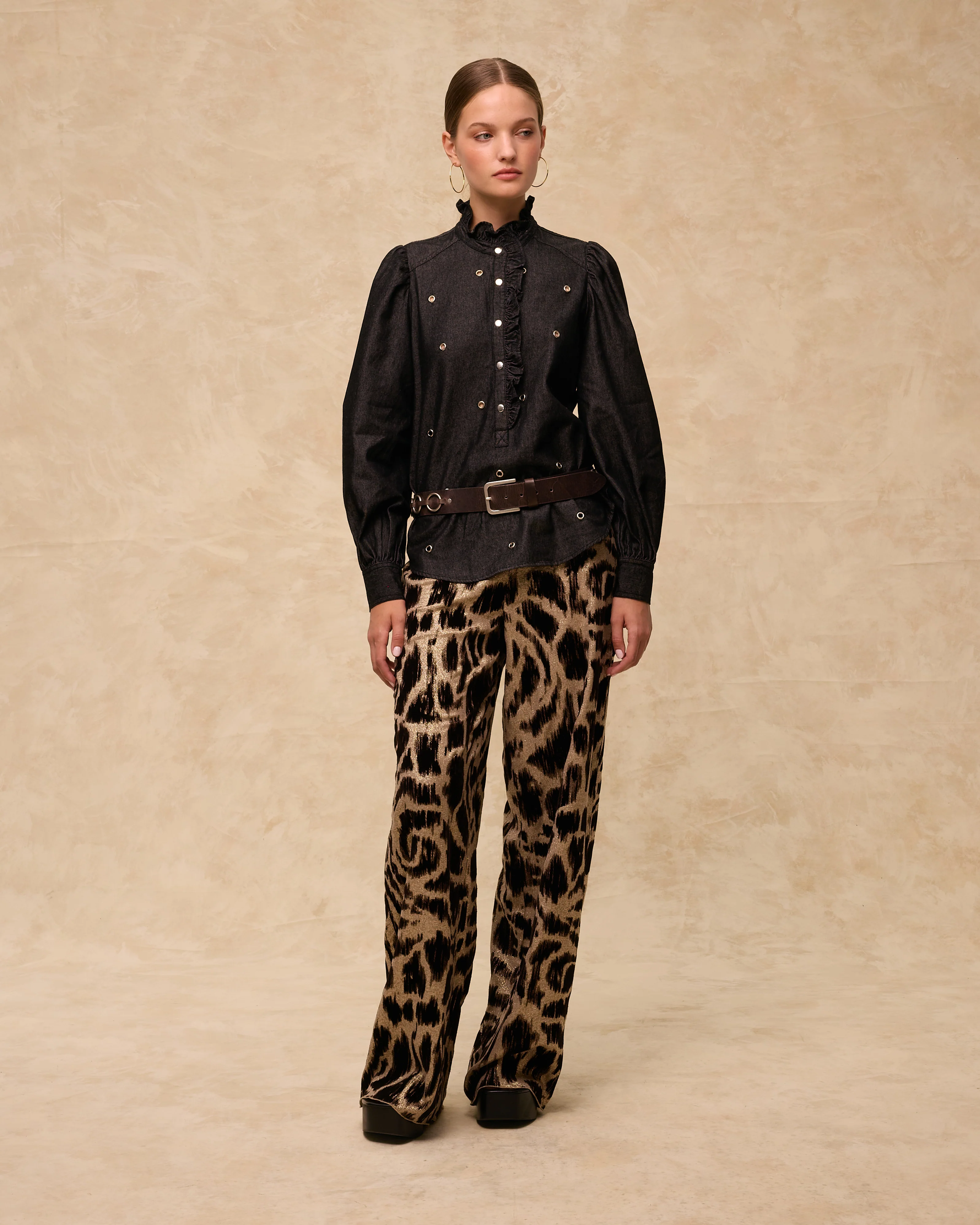 MIA | Black Cotton Eyelet Blouse - Image 2
