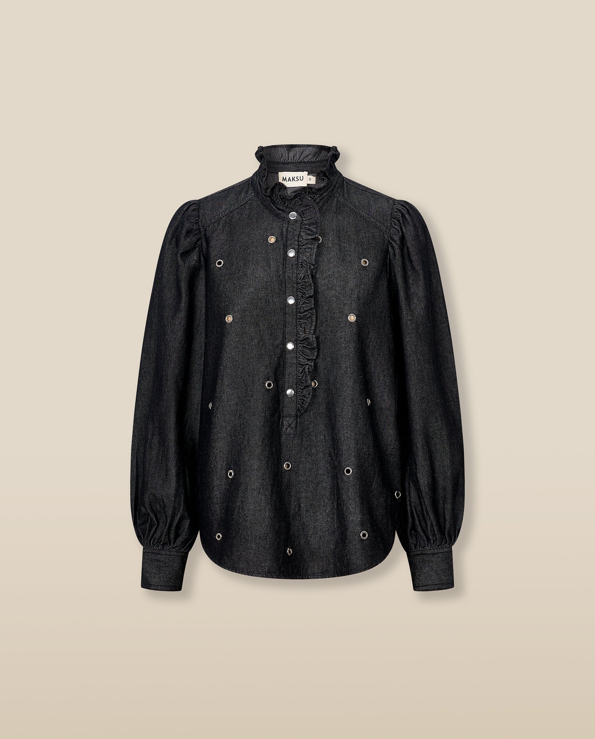 MIA | Black Cotton Eyelet Blouse - Image 5