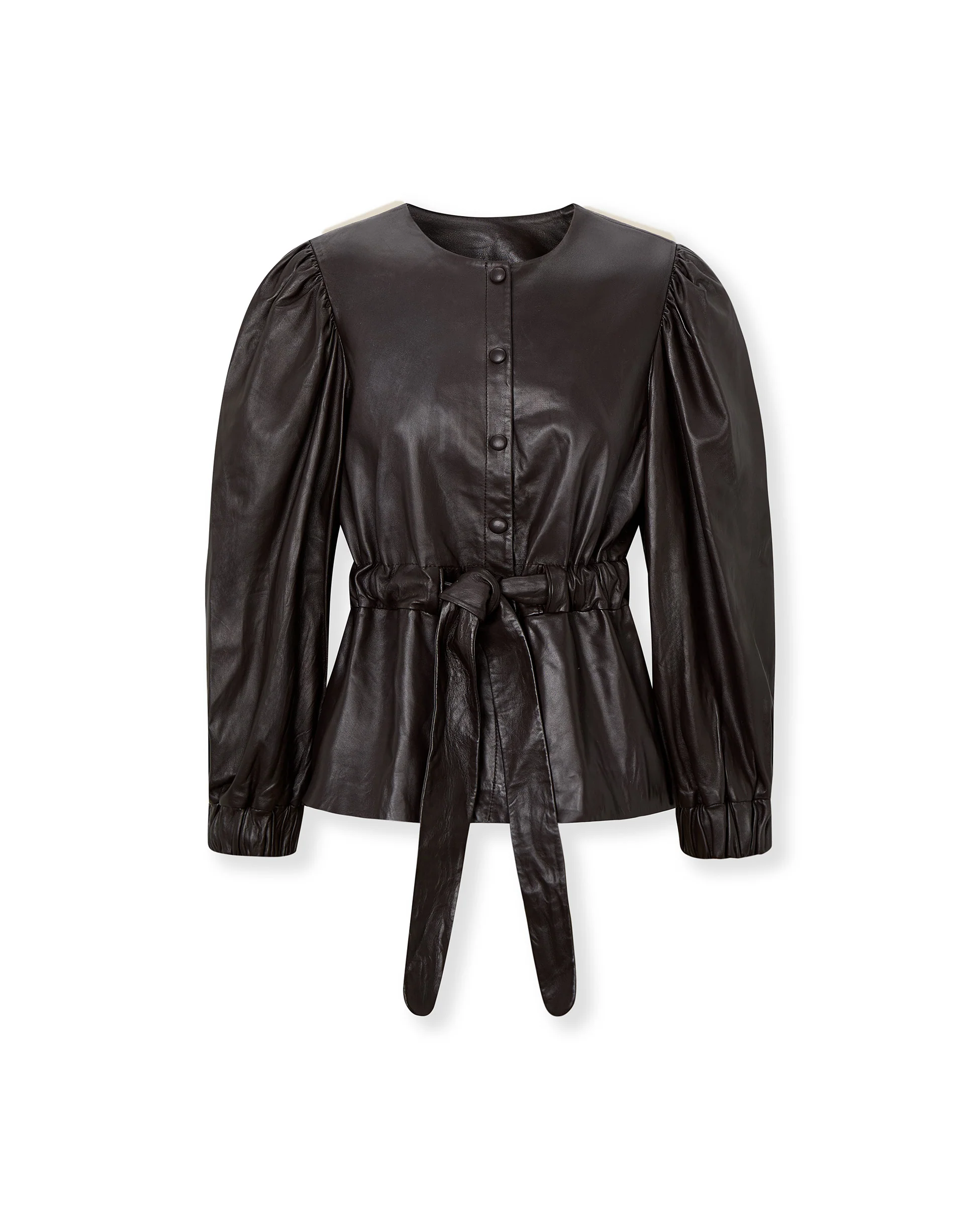 MILA | Dark Brown Lamb Leather Jacket - Image 6