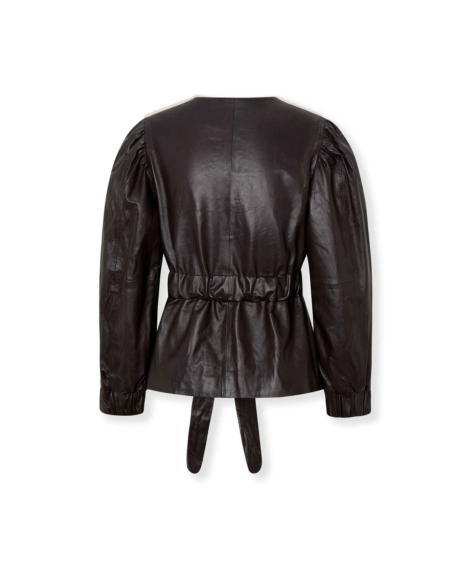 MILA | Dark Brown Lamb Leather Jacket - Image 7