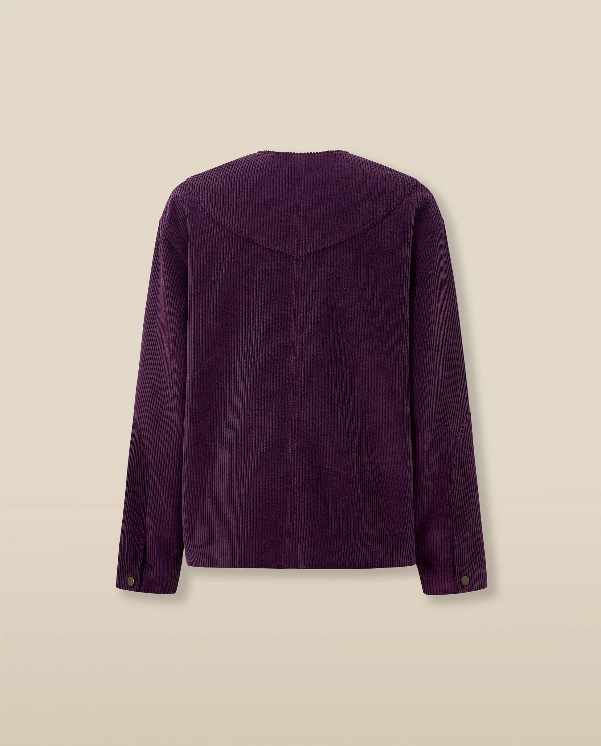 MILENKA | Aubergine Cotton Corduroy Jacket - Image 7