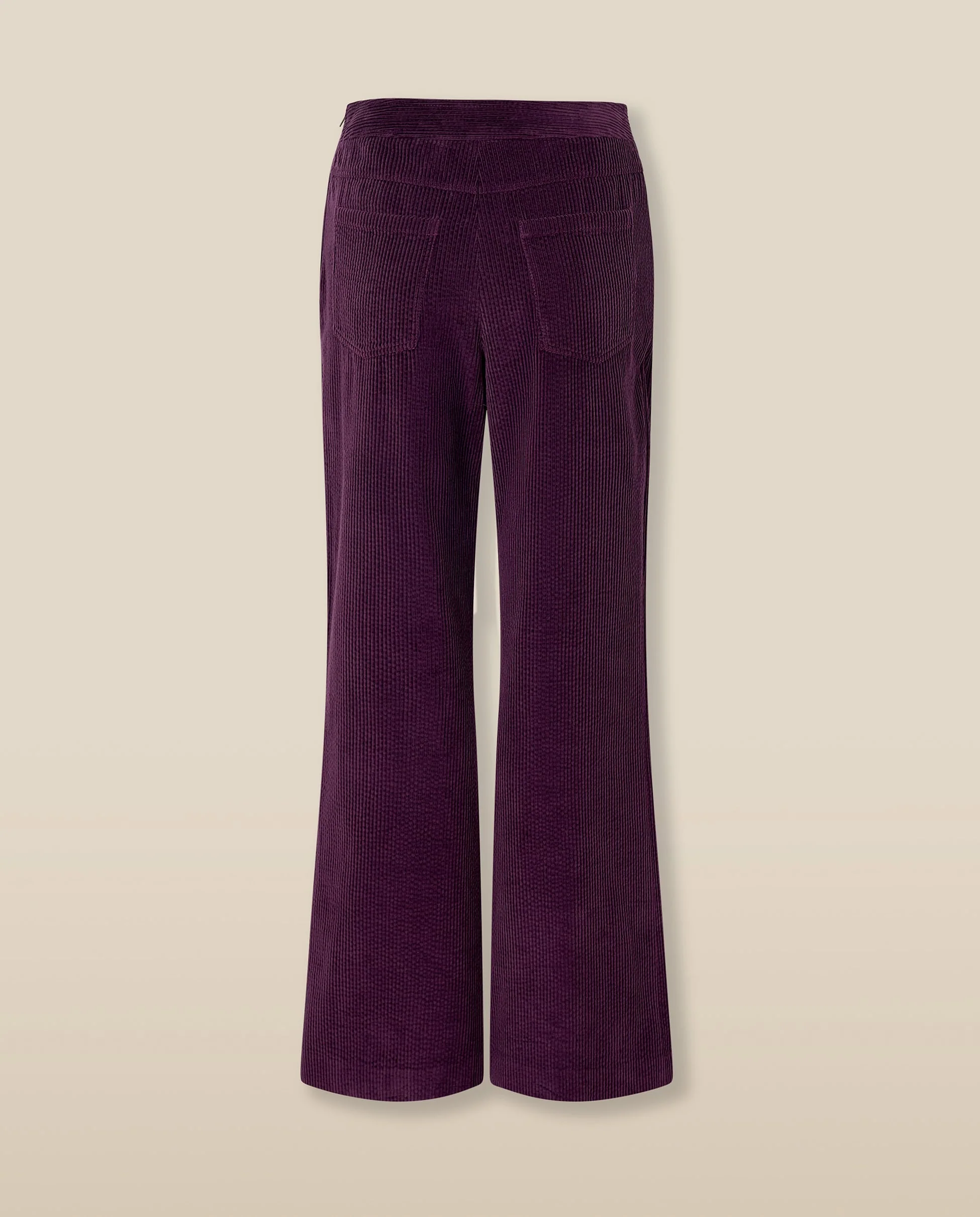 MILENKA | Aubergine Cotton Corduroy Trousers - Image 6