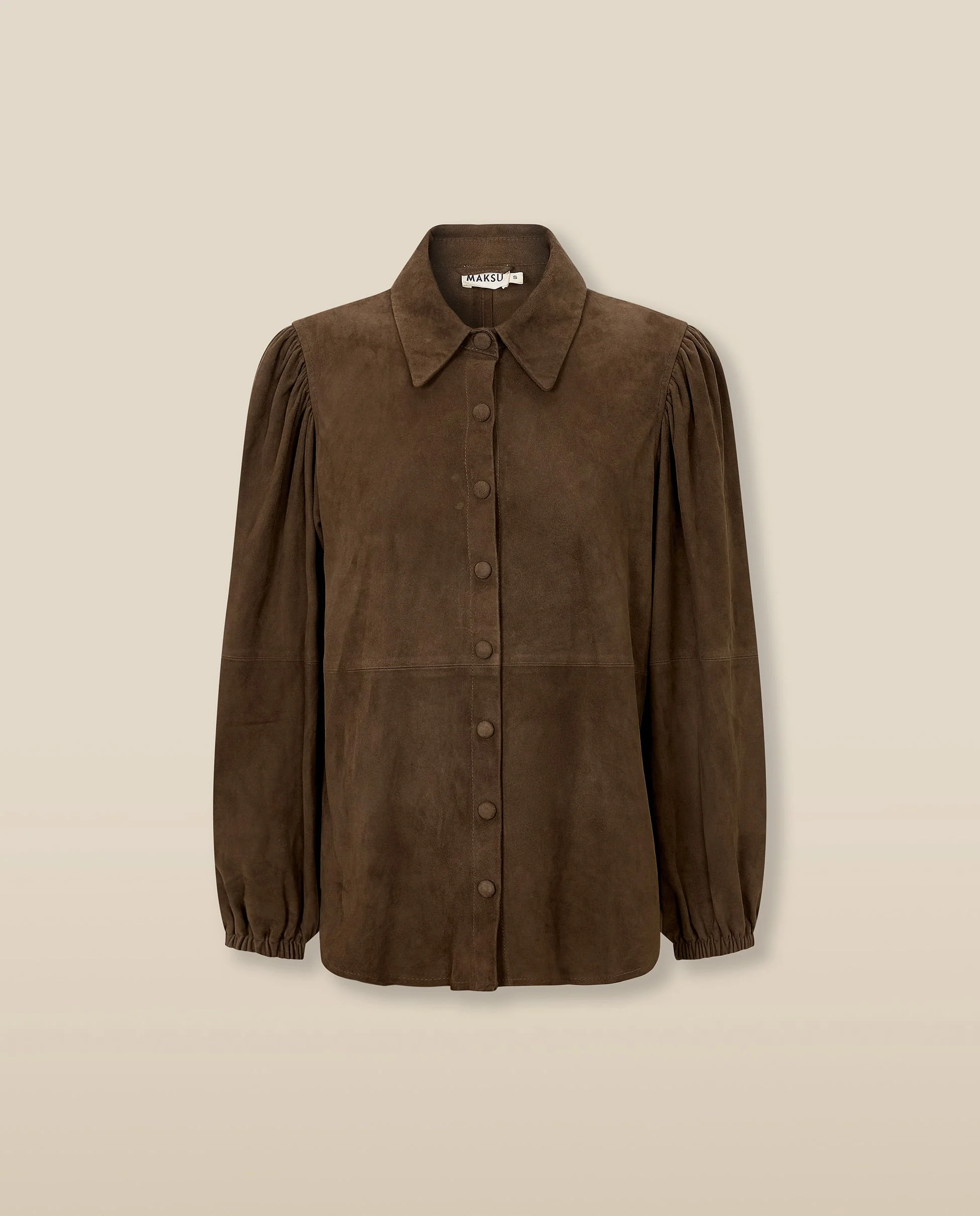MOCHA | Dark Brown Suede Blouse - Image 7