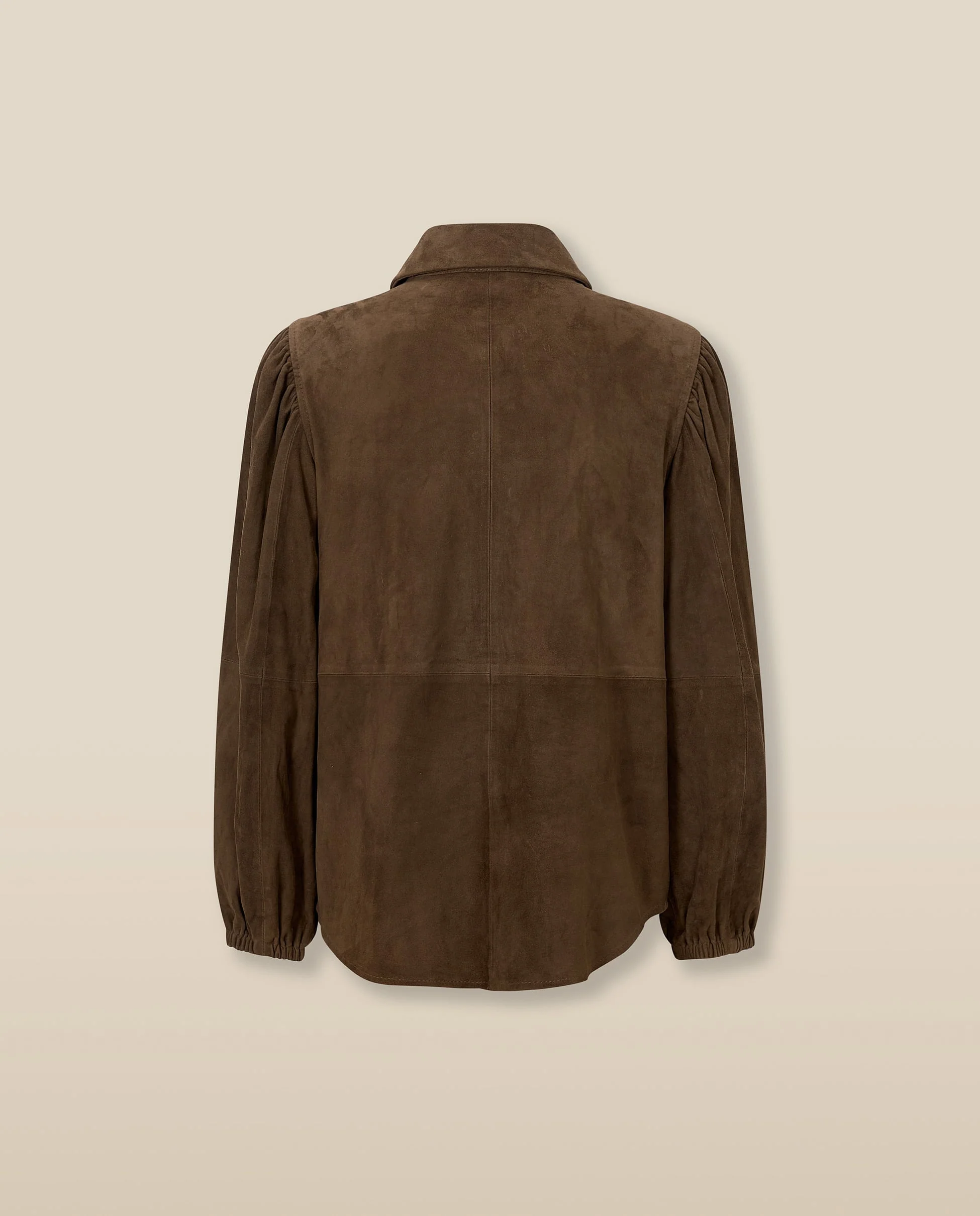 MOCHA | Dark Brown Suede Blouse - Image 8