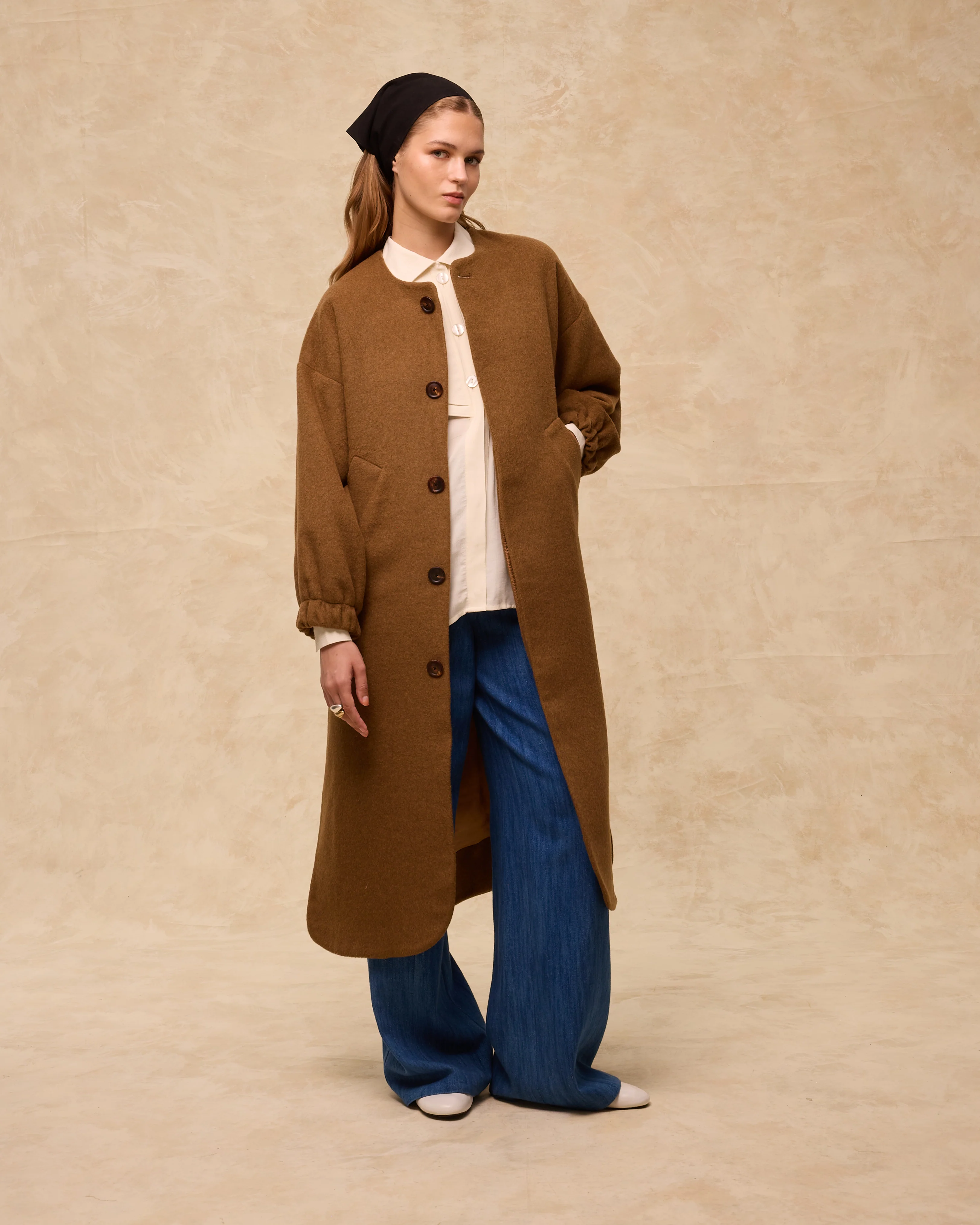 MORGANTI | Brown long coat - Image 2