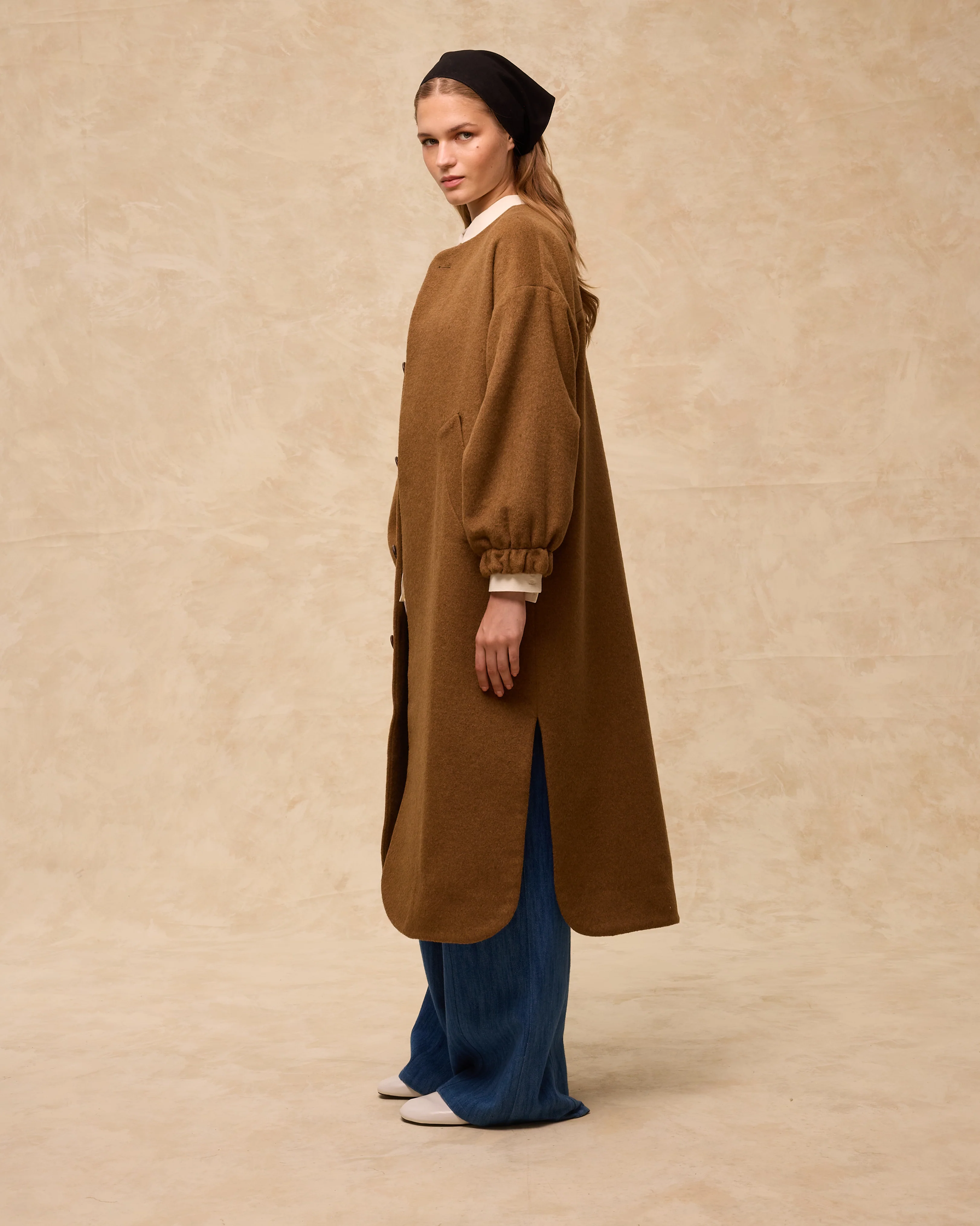 MORGANTI | Brown long coat - Image 3