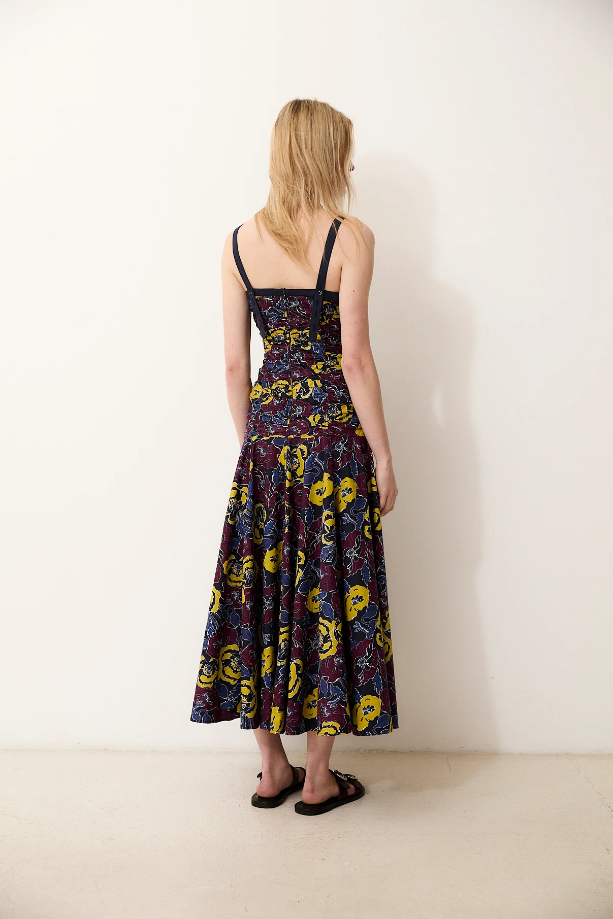 MORRIS | Blue Cotton Floral Dress - Image 4