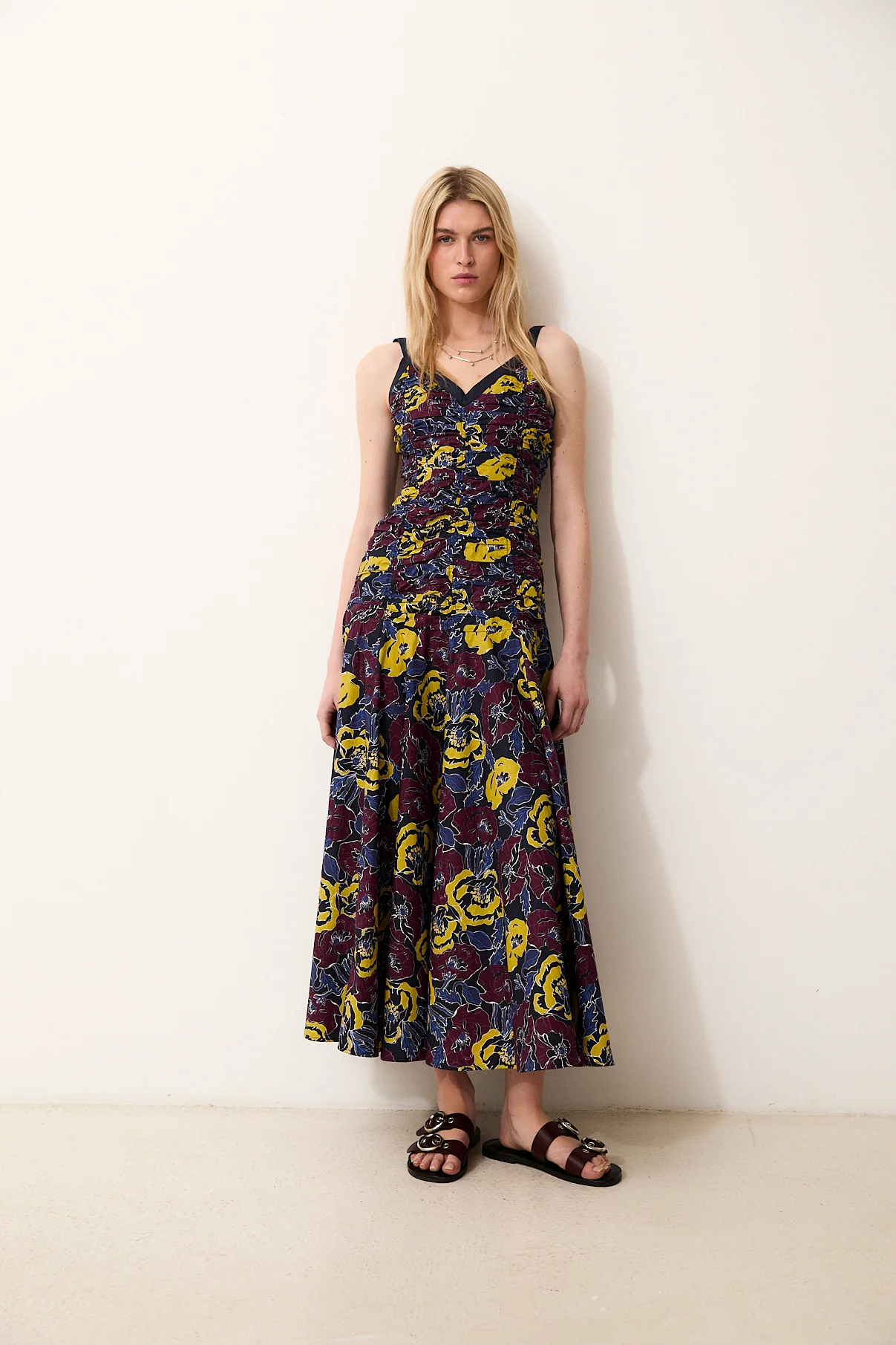 MORRIS | Blue Cotton Floral Dress - Image 5