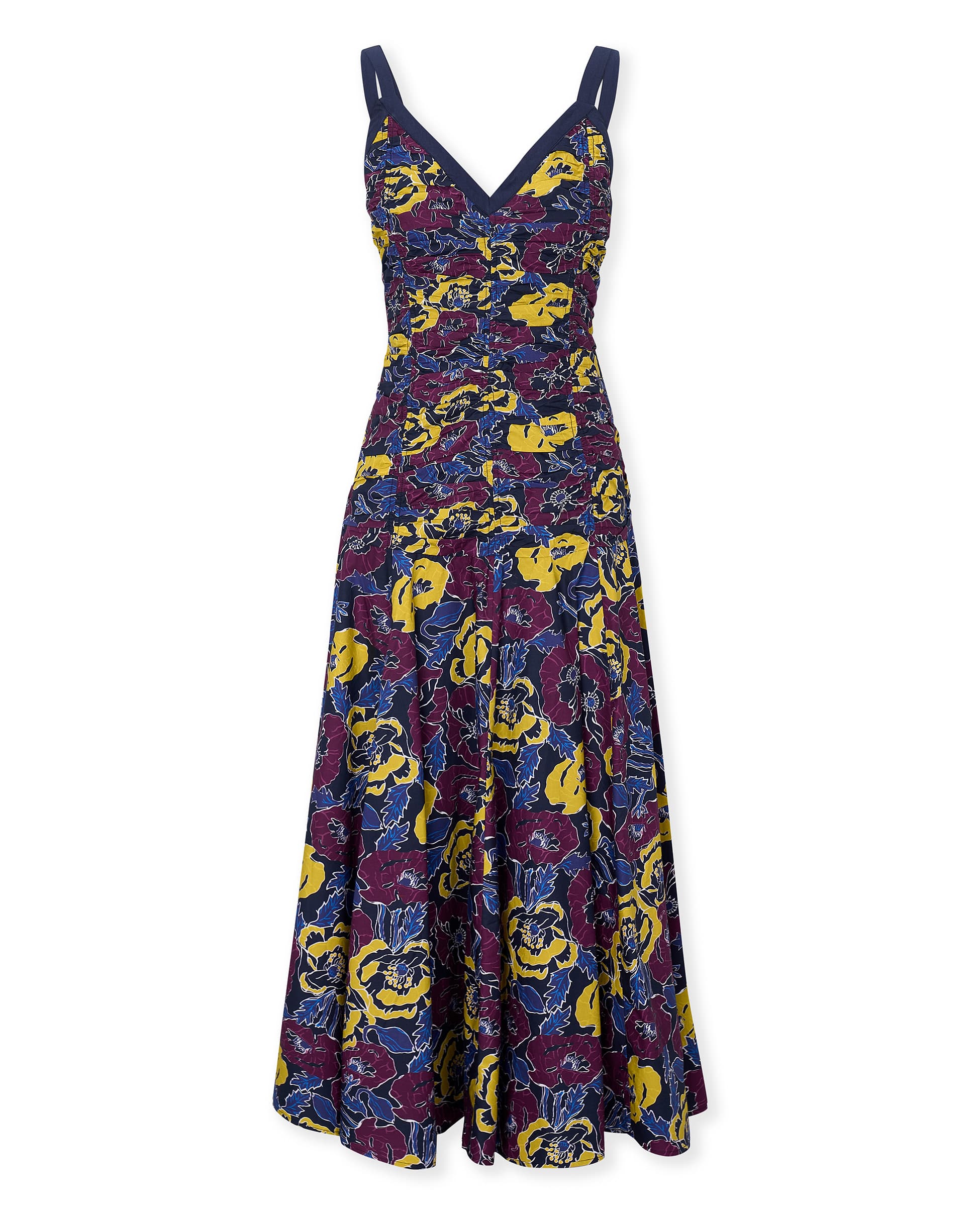 MORRIS | Blue Cotton Floral Dress - Image 6