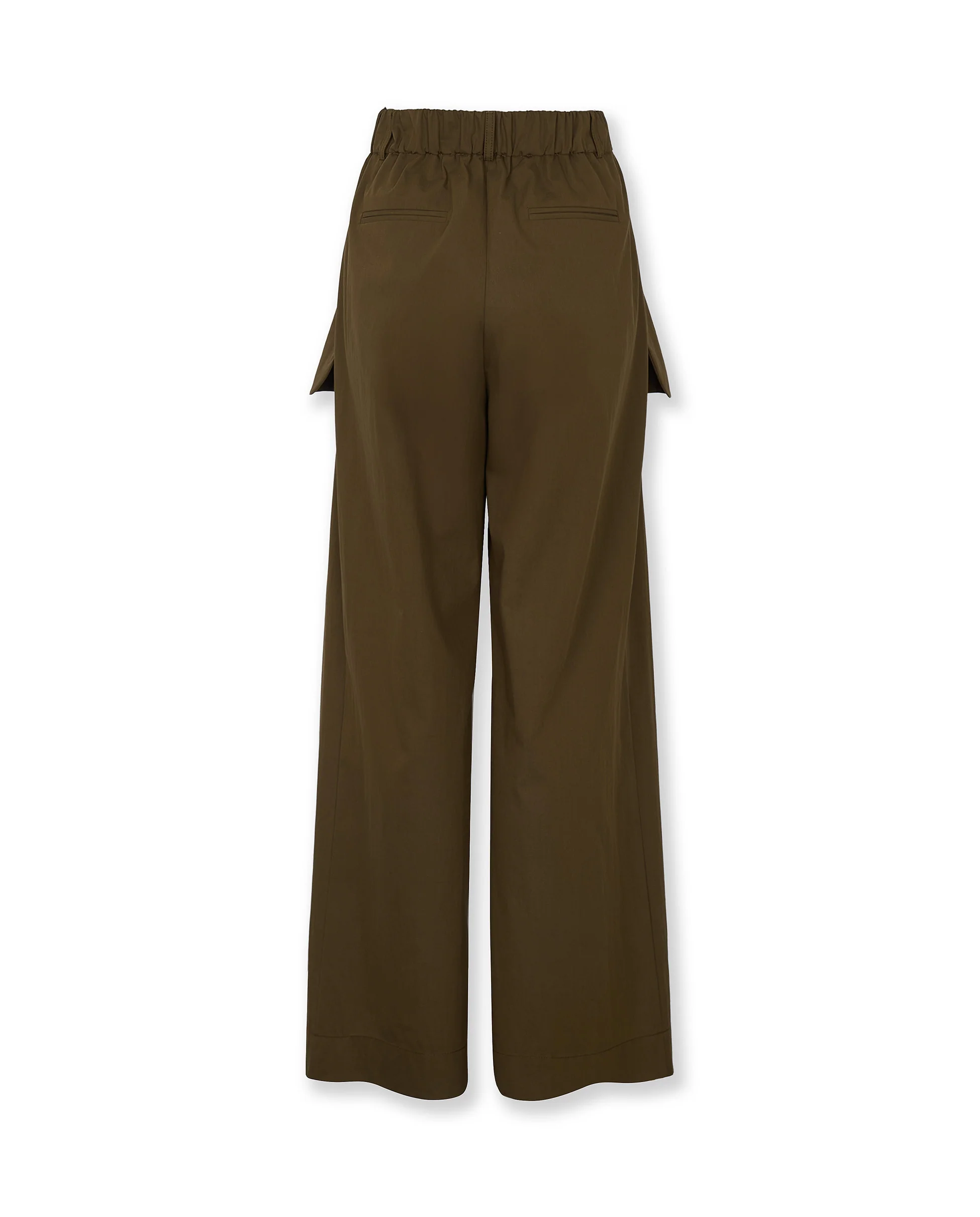 ODETTE | Brown Cotton Wide Leg Trousers - Image 7