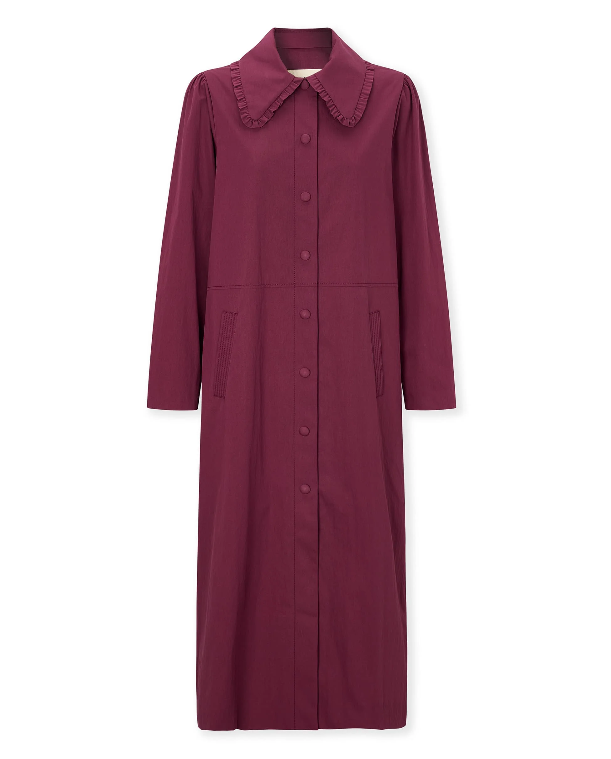 ODETTE | Burgundy long trench - Image 5