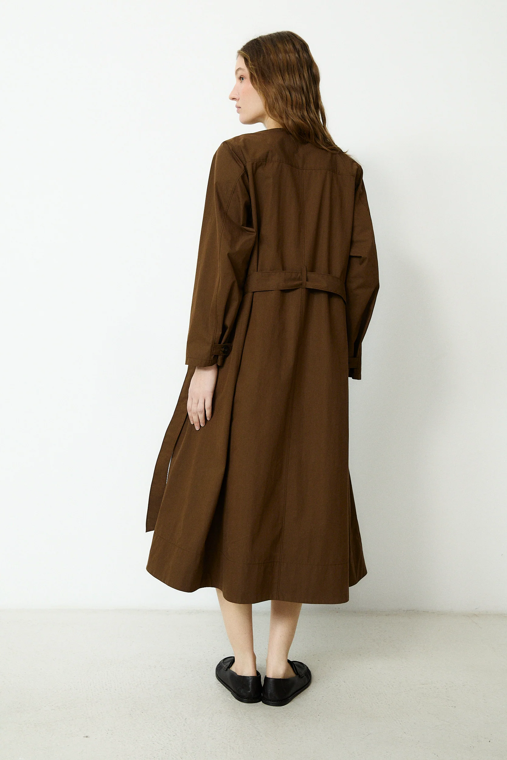 OFELIA | Brown Cotton Trench Coat - Image 5