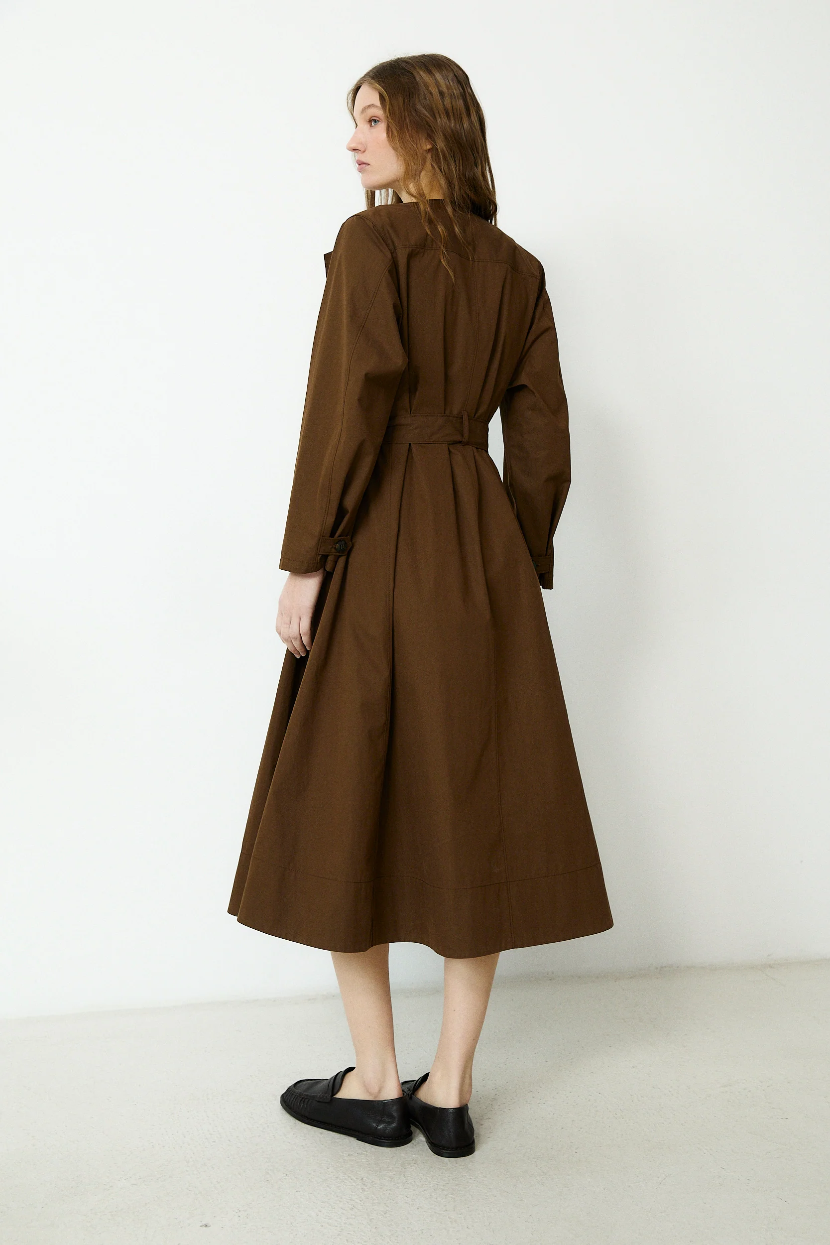 OFELIA | Brown Cotton Trench Coat - Image 6
