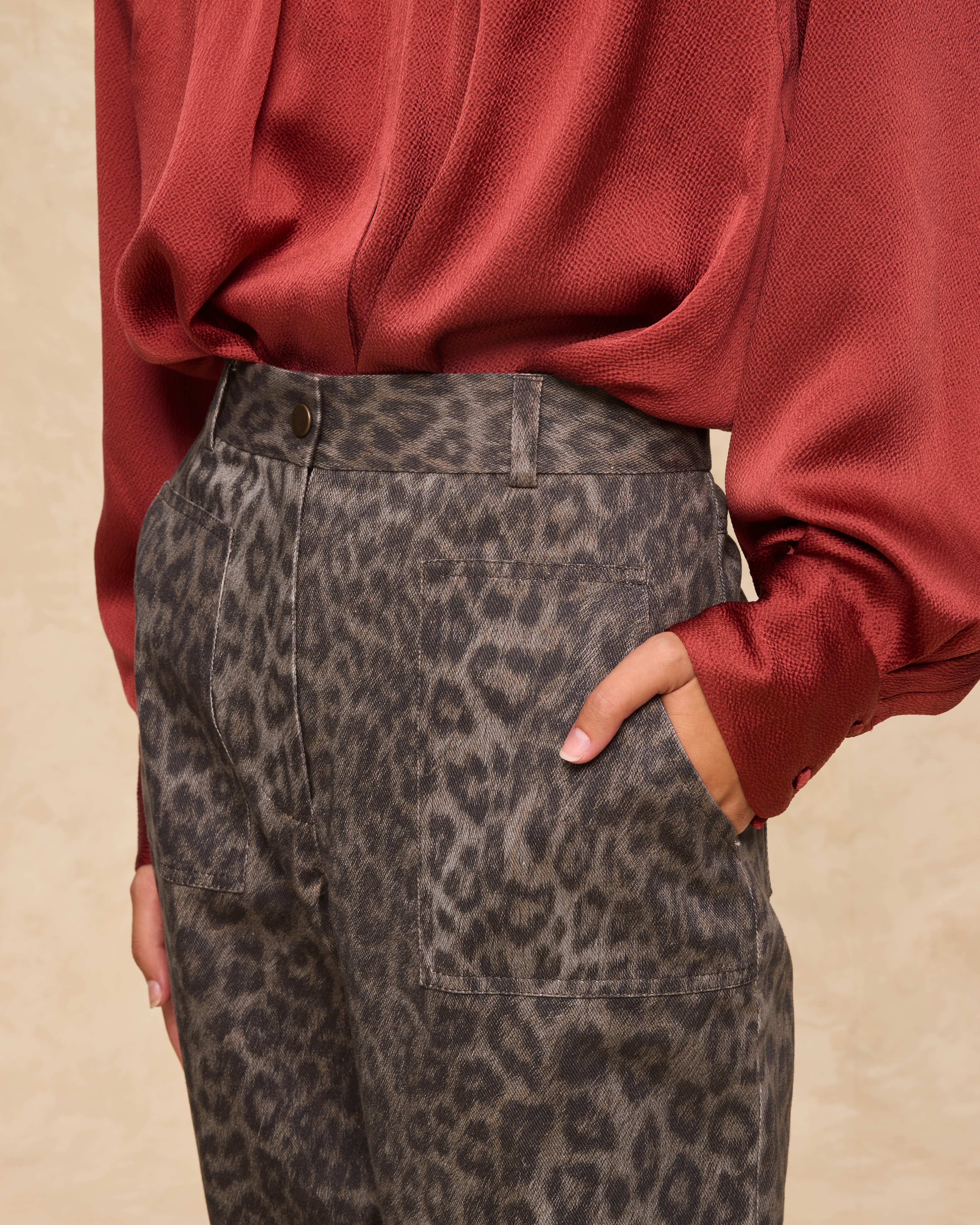 OLIVIA | Leopard Print Trousers - Image 3