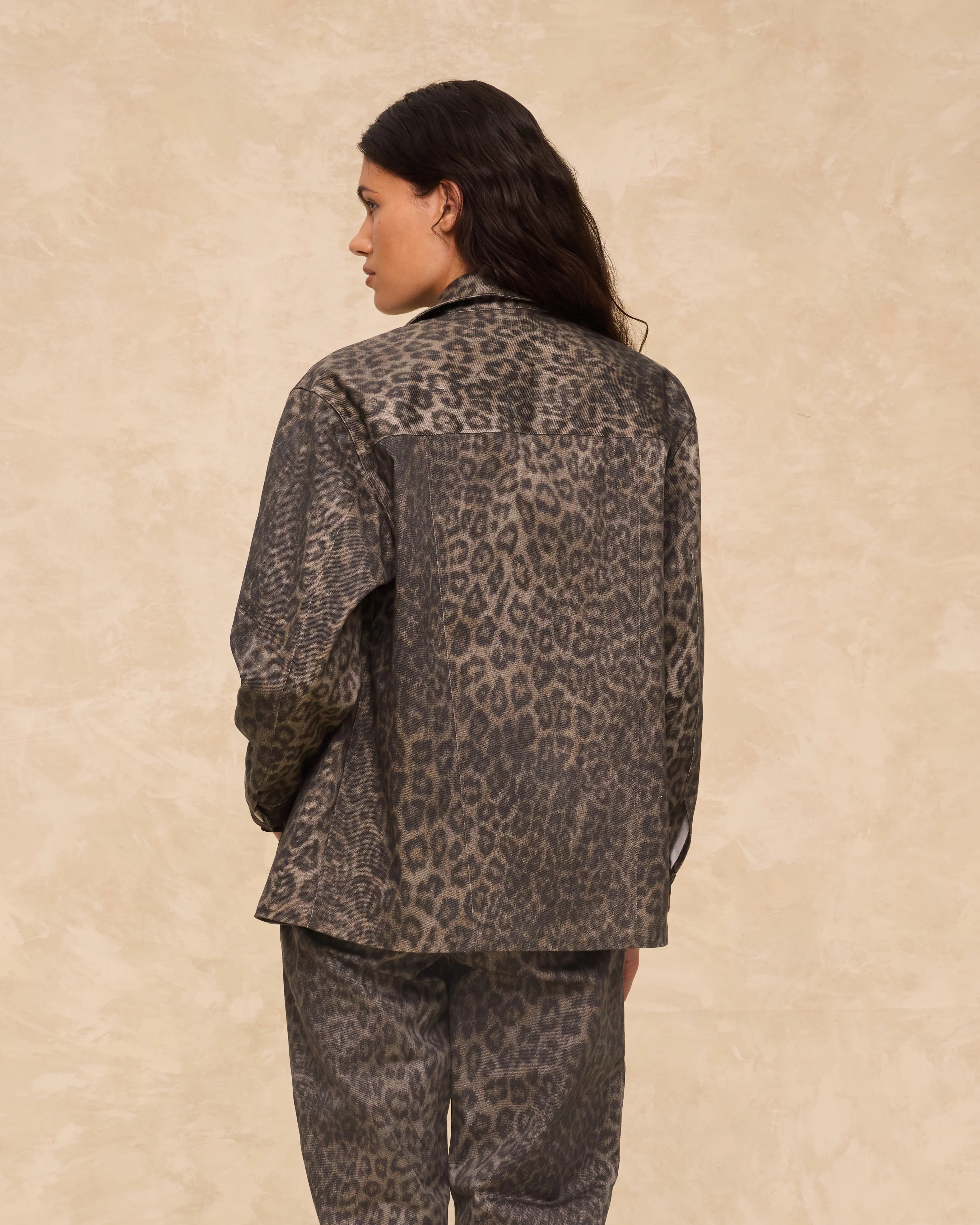 OLIVIA | Leopard Printed Cotton Jacket - Image 4