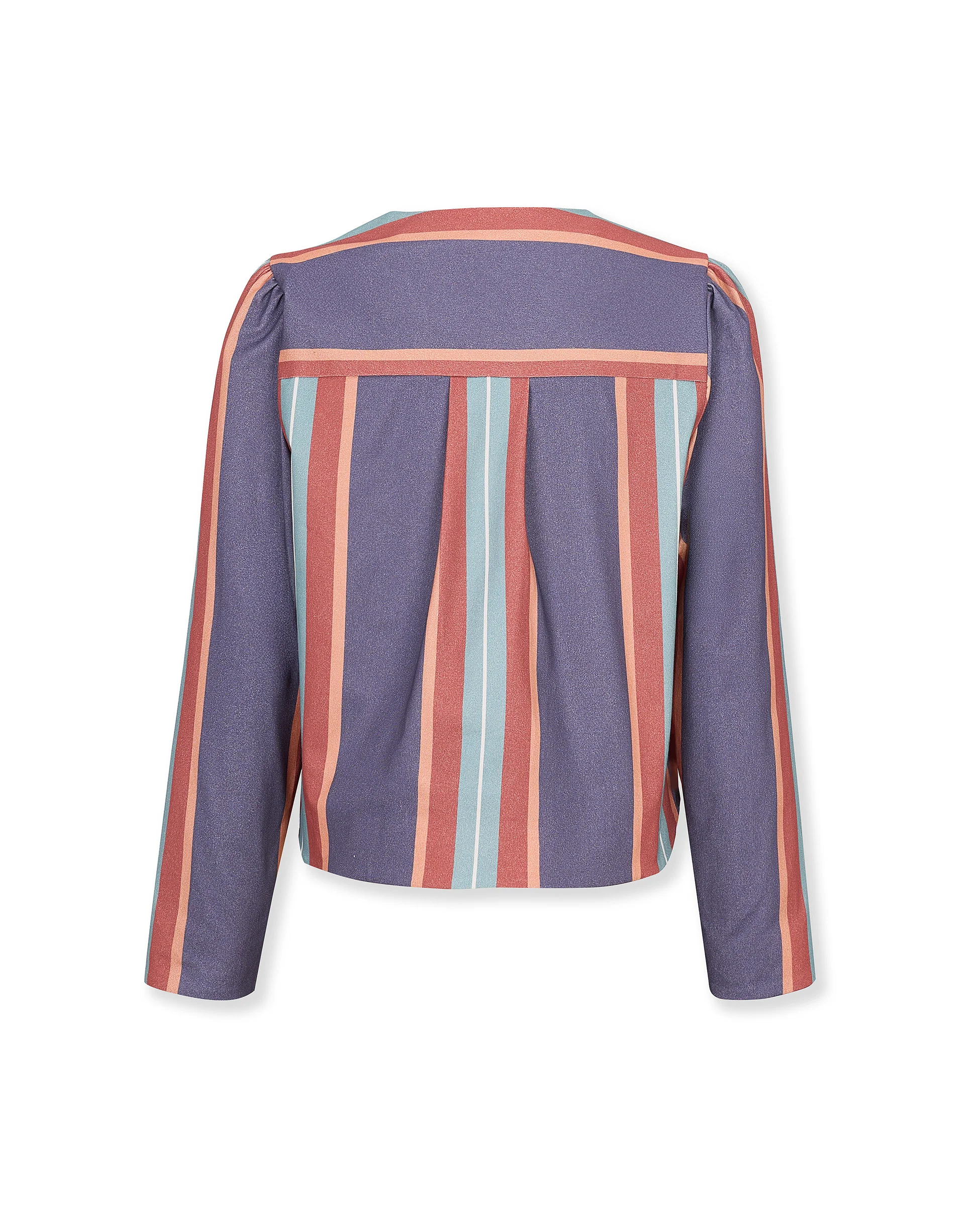 PALMI | Blue Striped Italian Cotton Jacket - Image 8