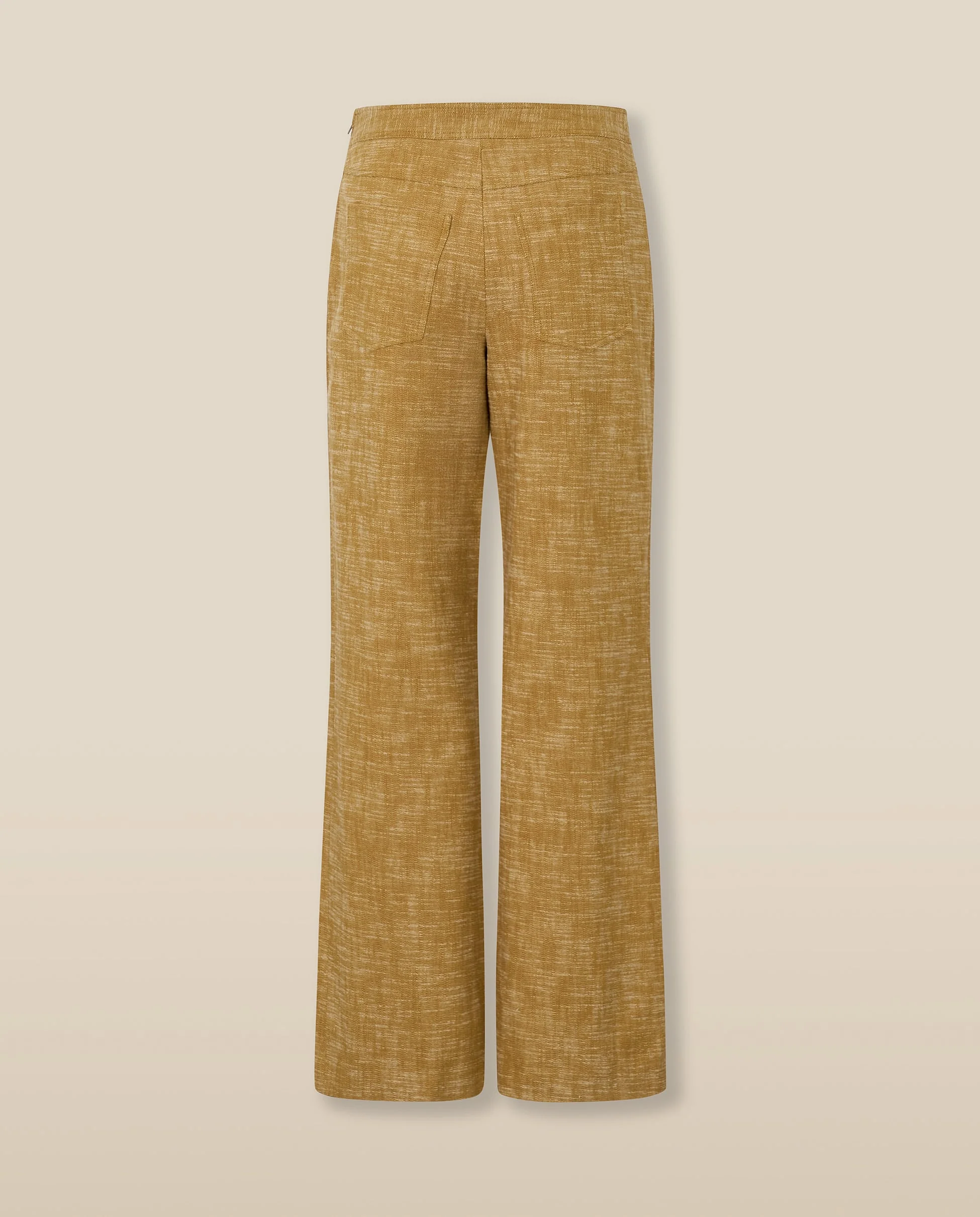 PALOS | Textured Golden Brown Cotton Trousers - Image 7