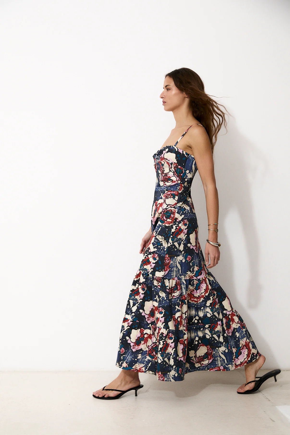 PETAL HAZE | Italian Fabric Bustier Midi Dress - Image 3