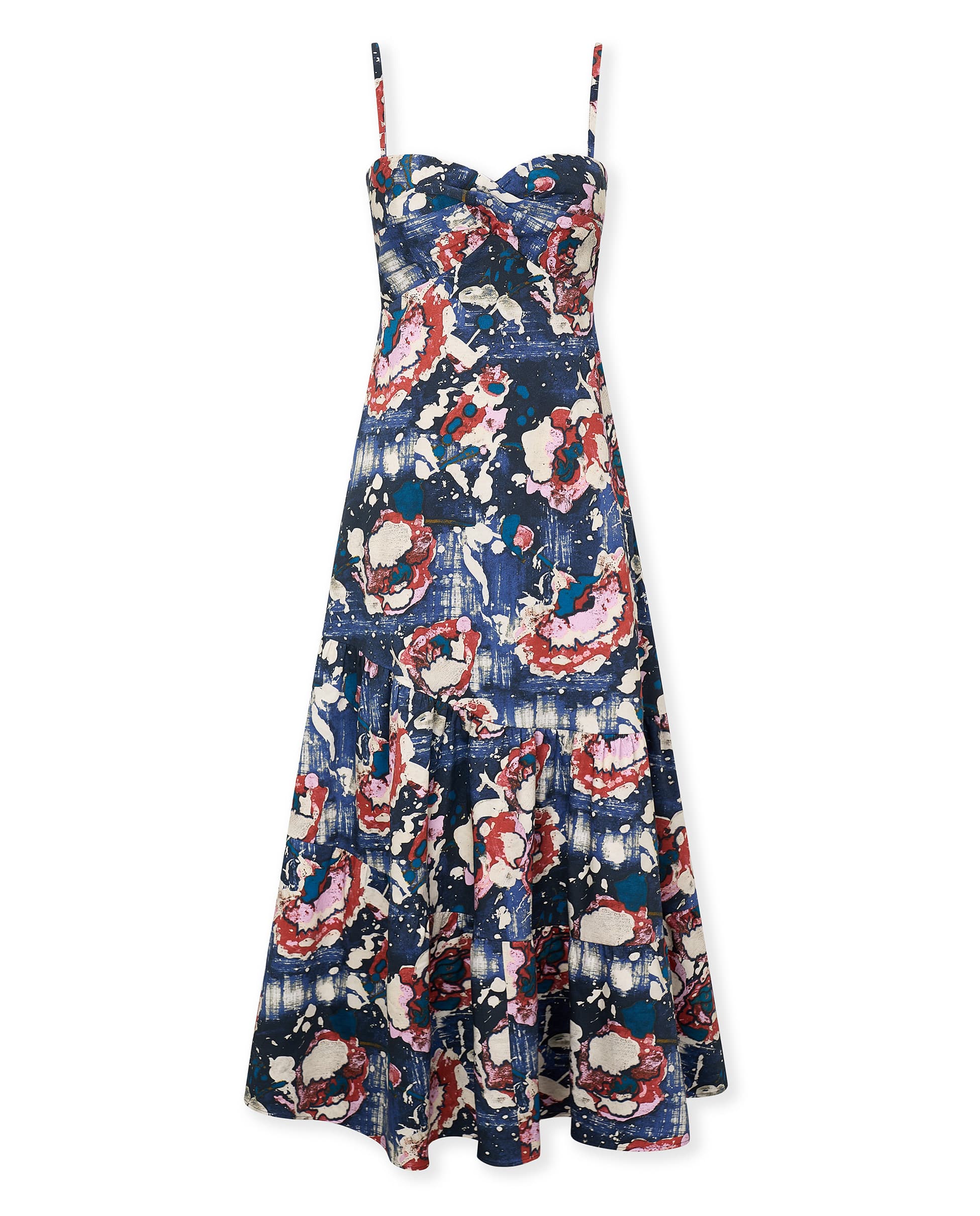 PETAL HAZE | Italian Fabric Bustier Midi Dress - Image 6