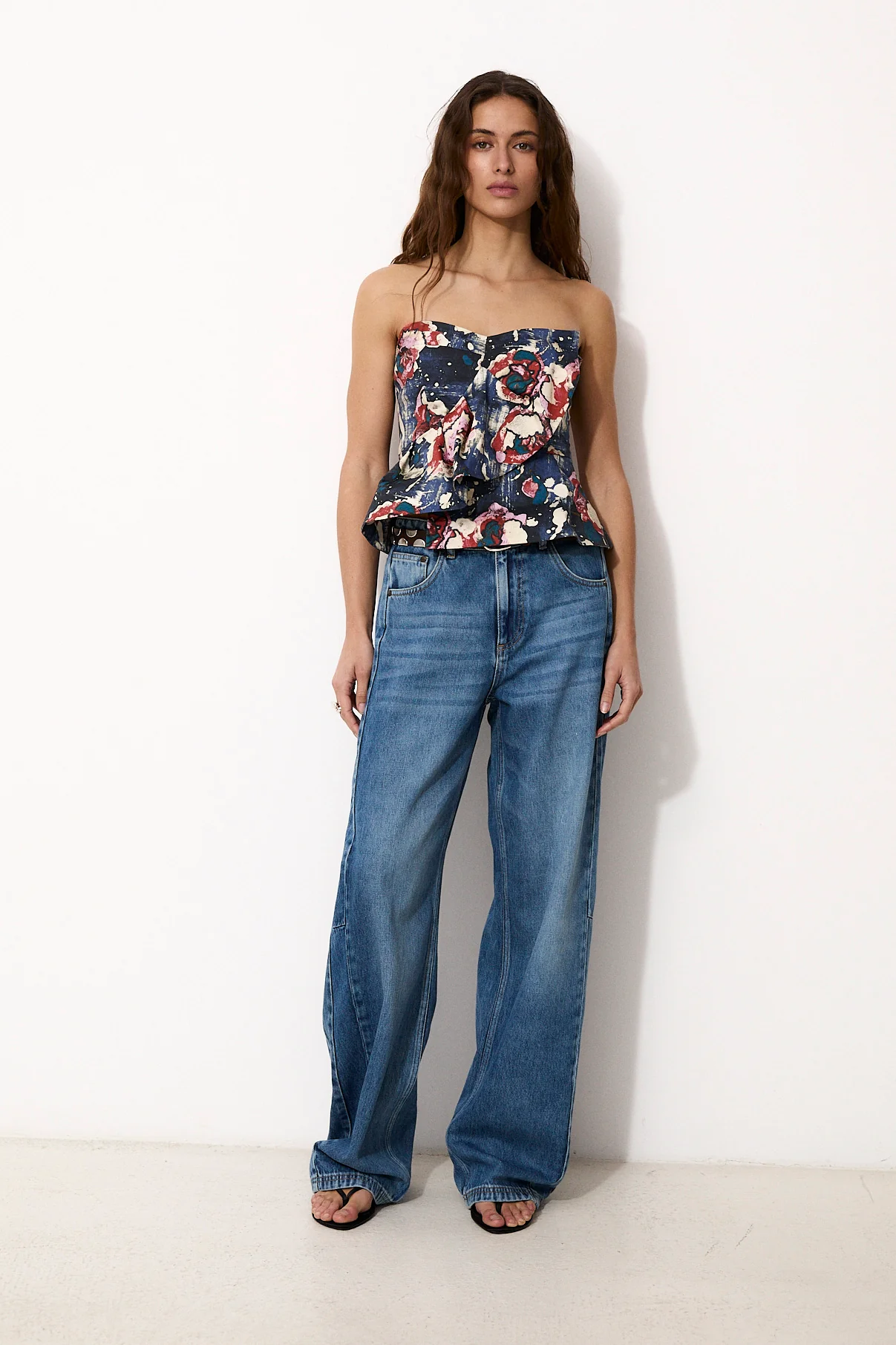 PETAL HAZE | Blue Italian Cotton Top - Image 2