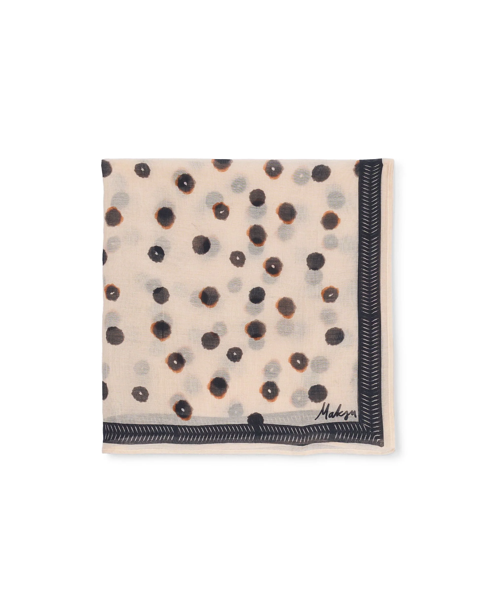 WATER DOTS | Black and White Scarf - Image 3