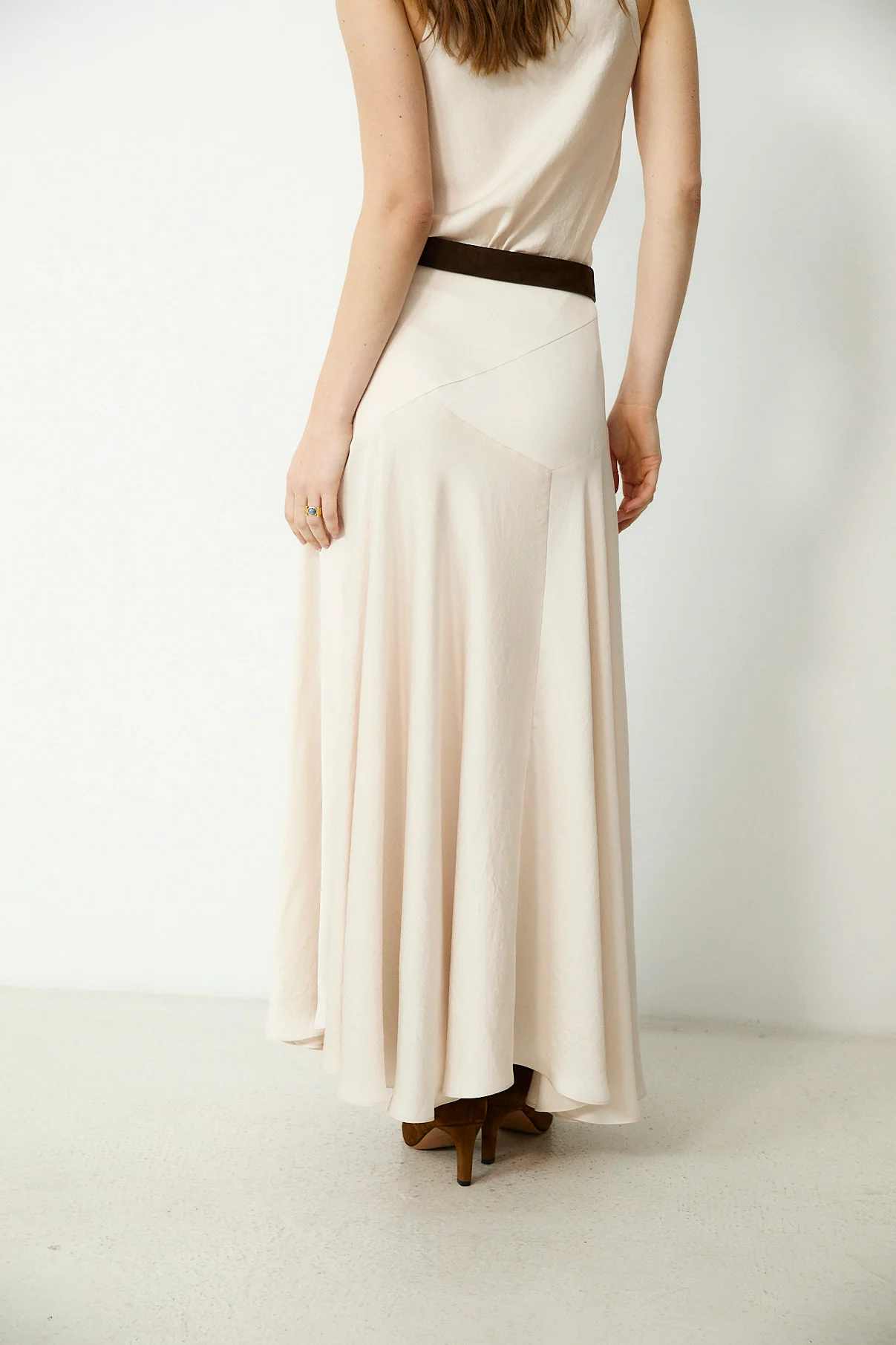 PLISSÉ | Ecru Fluid Maxi Skirt - Image 5