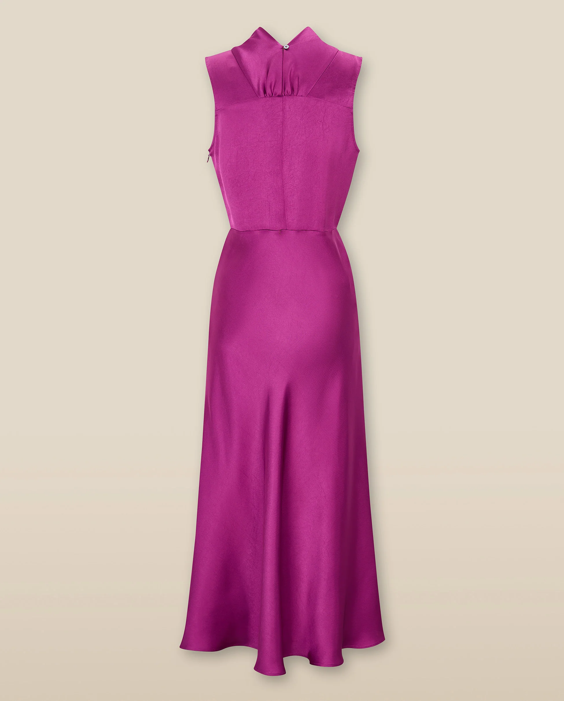 RANYA | Magenta Pink Twist Sleeveless Maxi Dress - Image 5