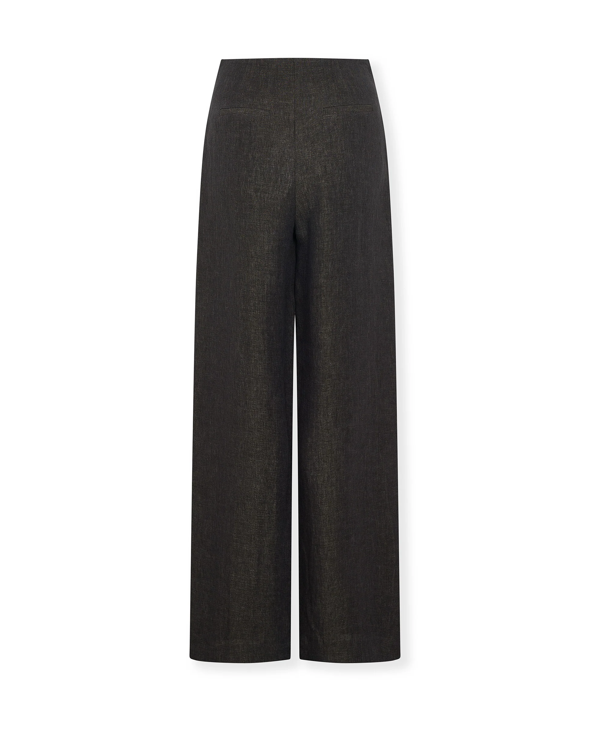 ROMINA | Black 100% Linen Trousers - Image 8