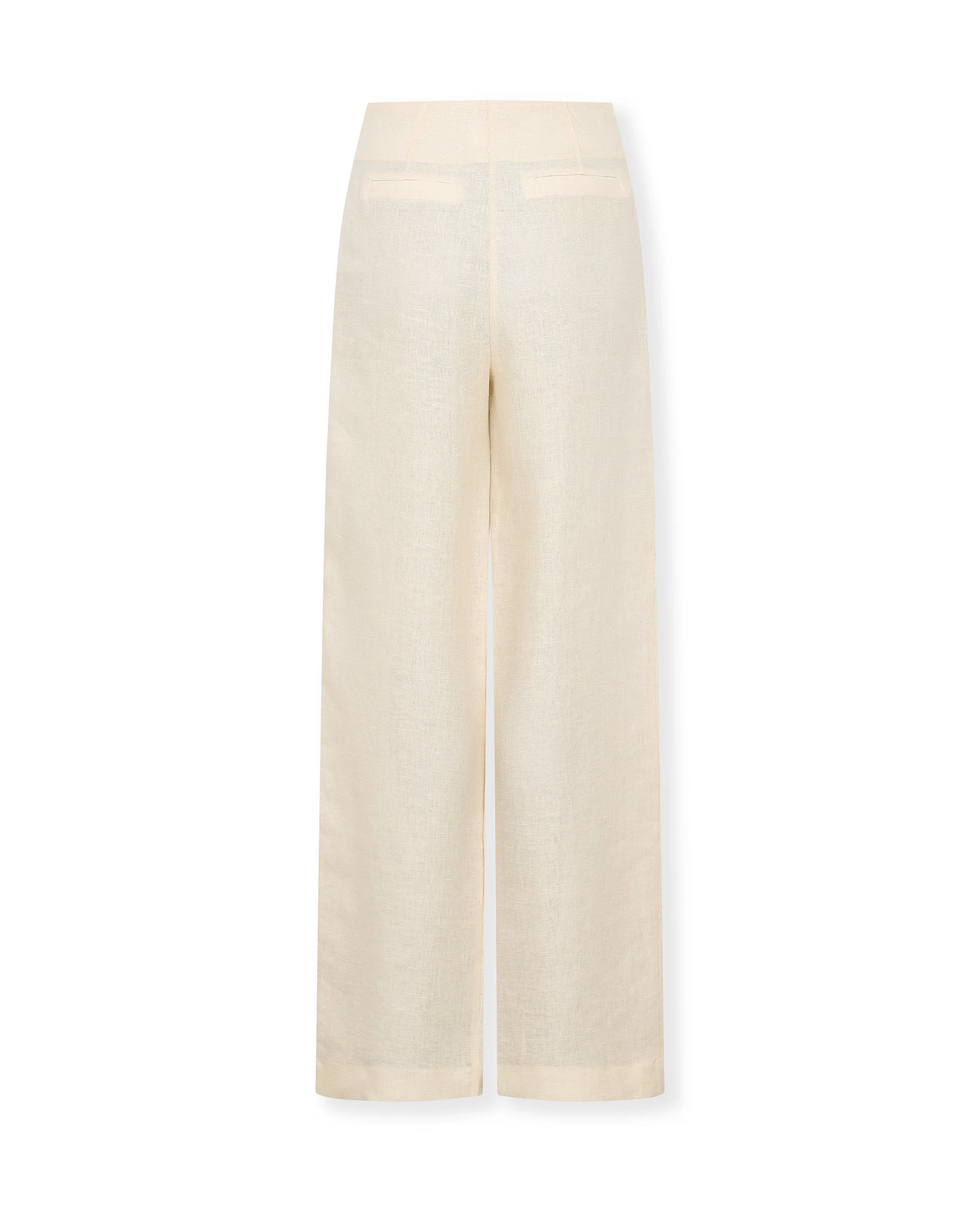ROMINA | Ecru 100% Linen Trousers - Image 8