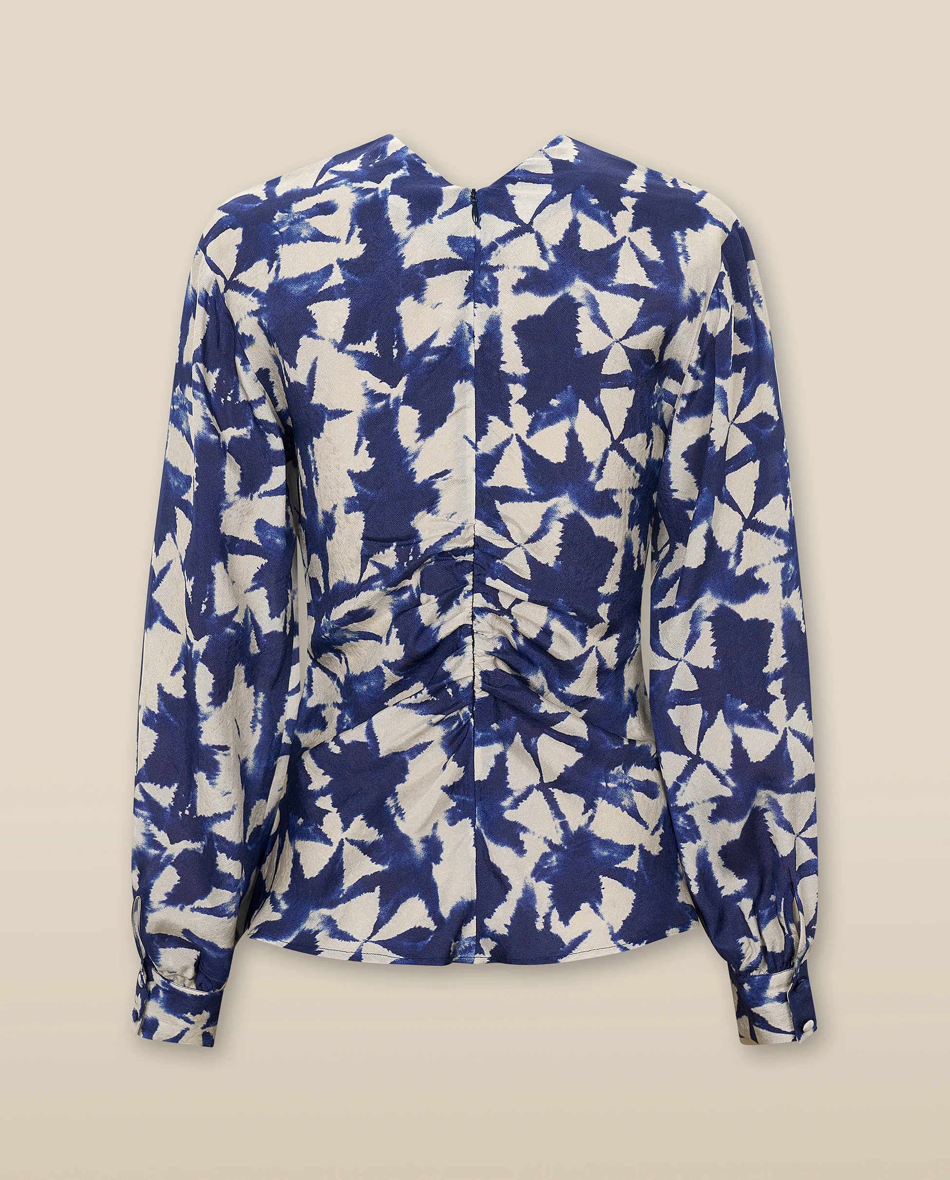 SAACHI | Blue Print Ruffle Blouse - Image 6
