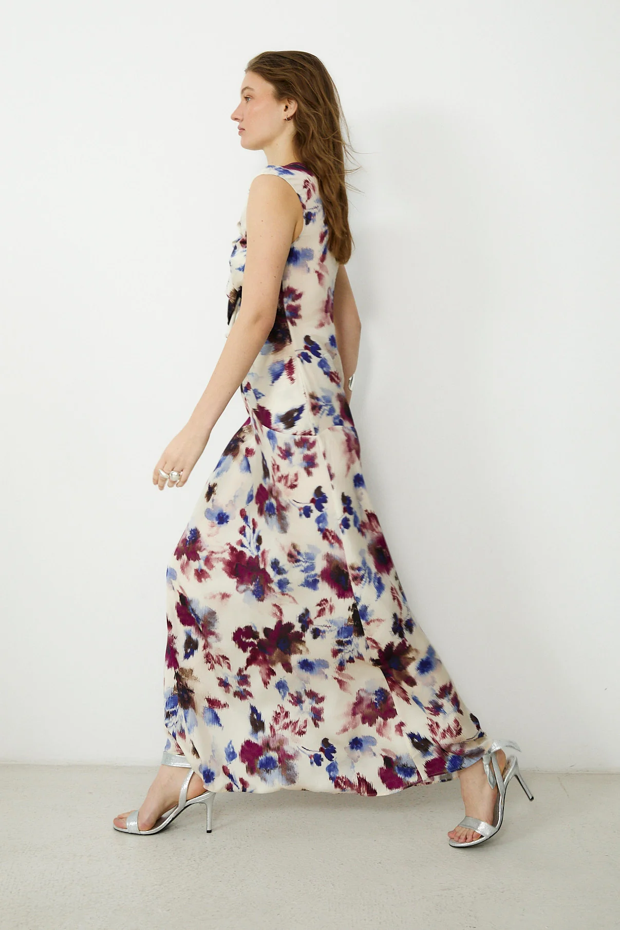 SAACHI | Purple Abstract Floral Maxi Dress - Image 4
